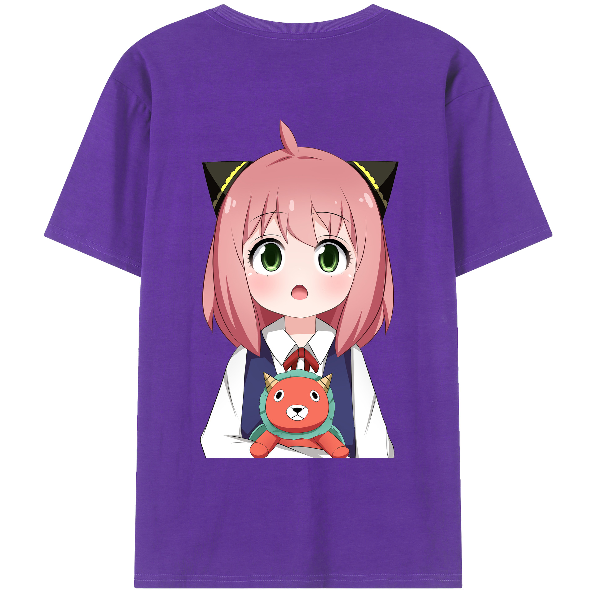 （画像用） SPY×FAMILY间谍家家酒 綿100％ メンズ半袖Tシャツ（バックプリント） 通気性