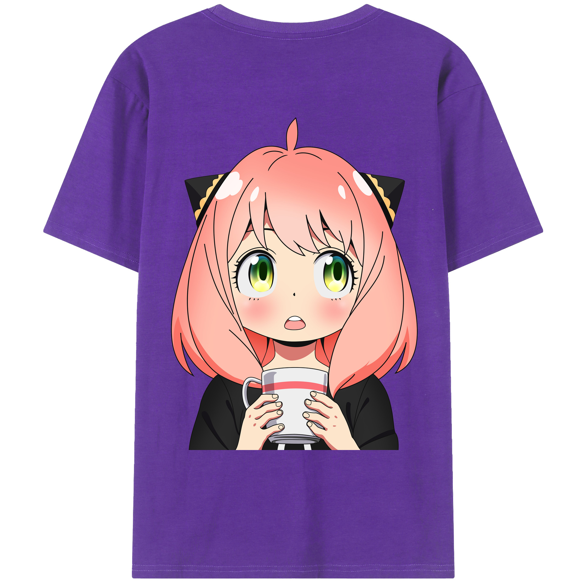 （画像用） SPY×FAMILY间谍家家酒 綿100％ メンズ半袖Tシャツ（バックプリント） 通気性