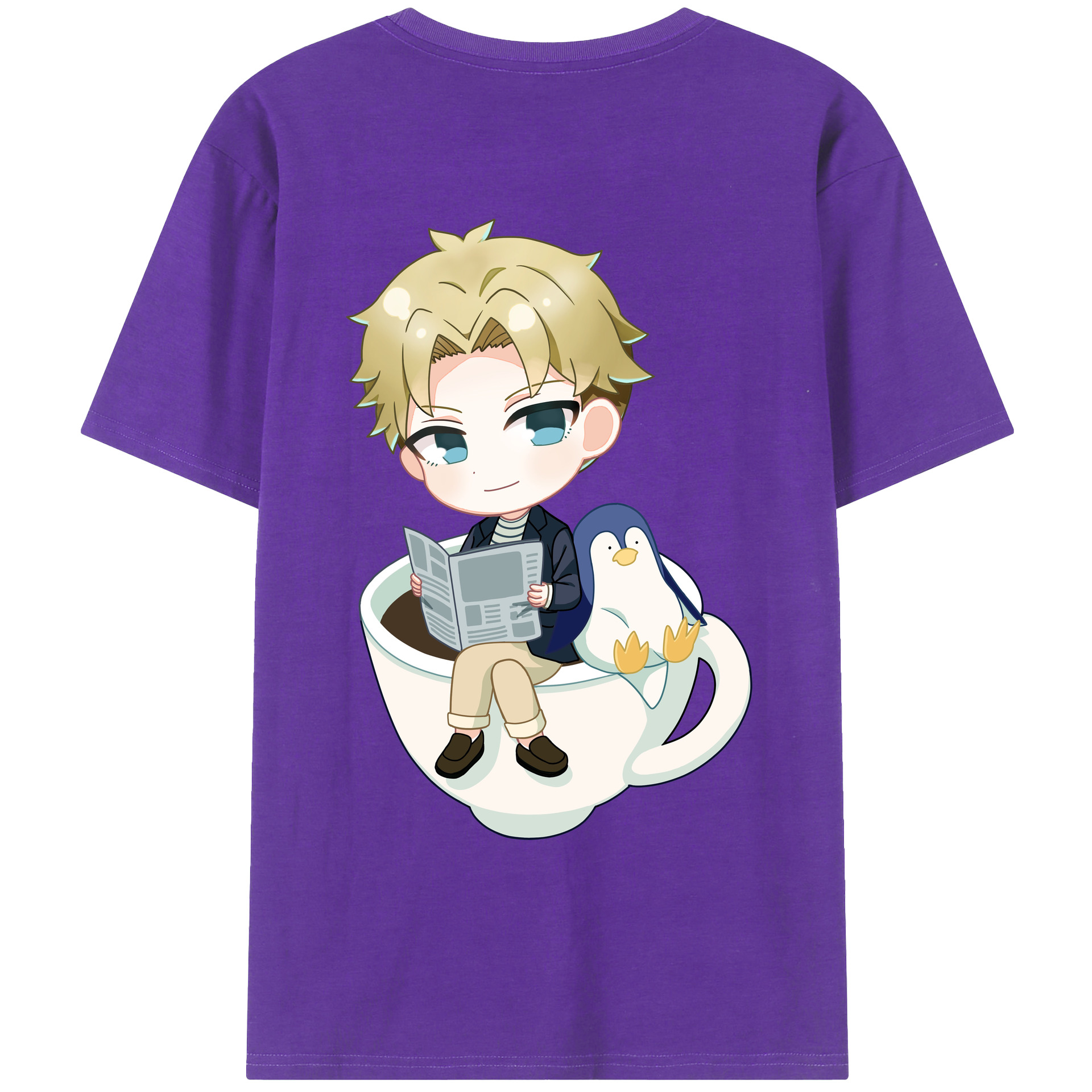 （画像用） SPY×FAMILY间谍家家酒 綿100％ メンズ半袖Tシャツ（バックプリント） 通気性