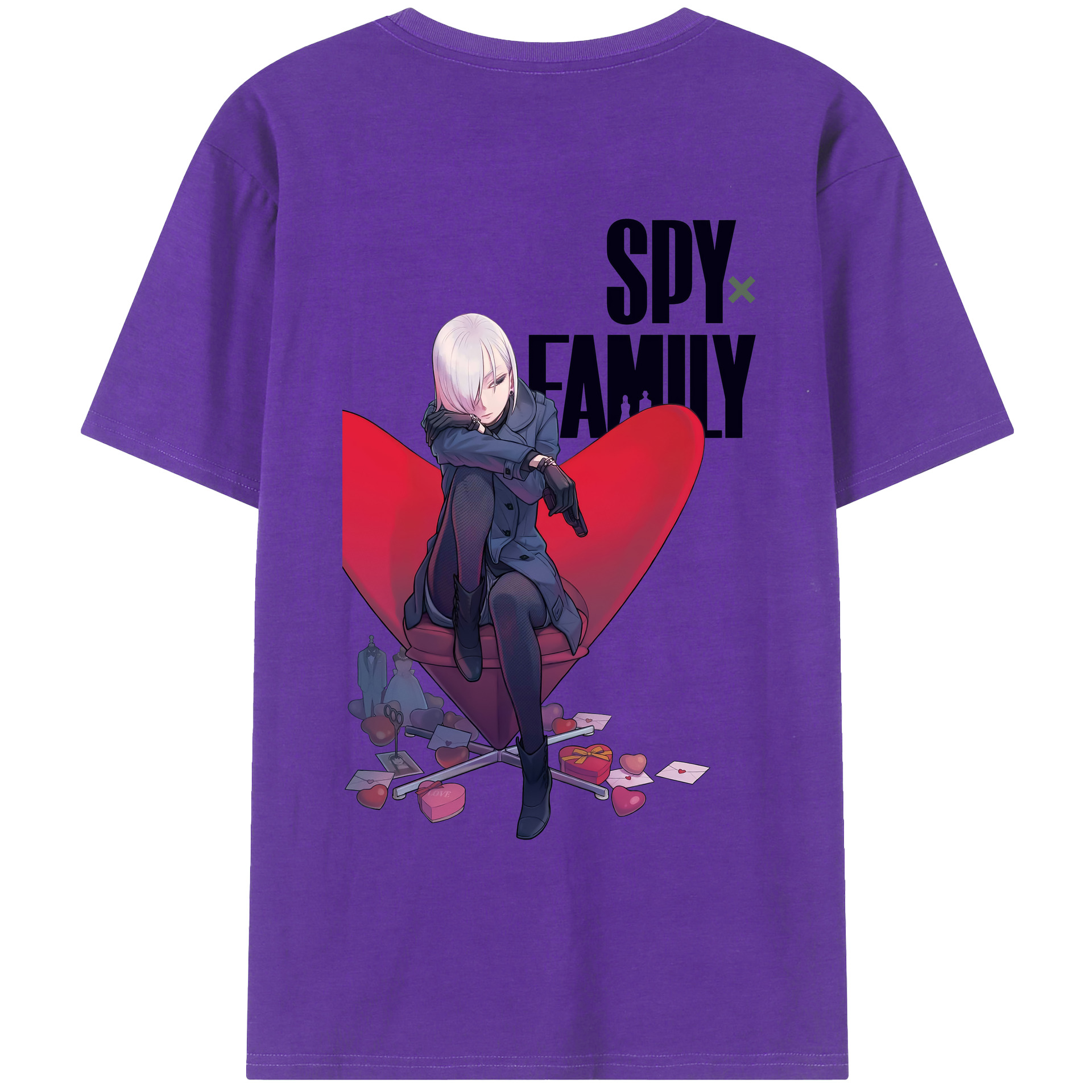 （画像用） SPY×FAMILY间谍家家酒 綿100％ メンズ半袖Tシャツ（バックプリント） 通気性