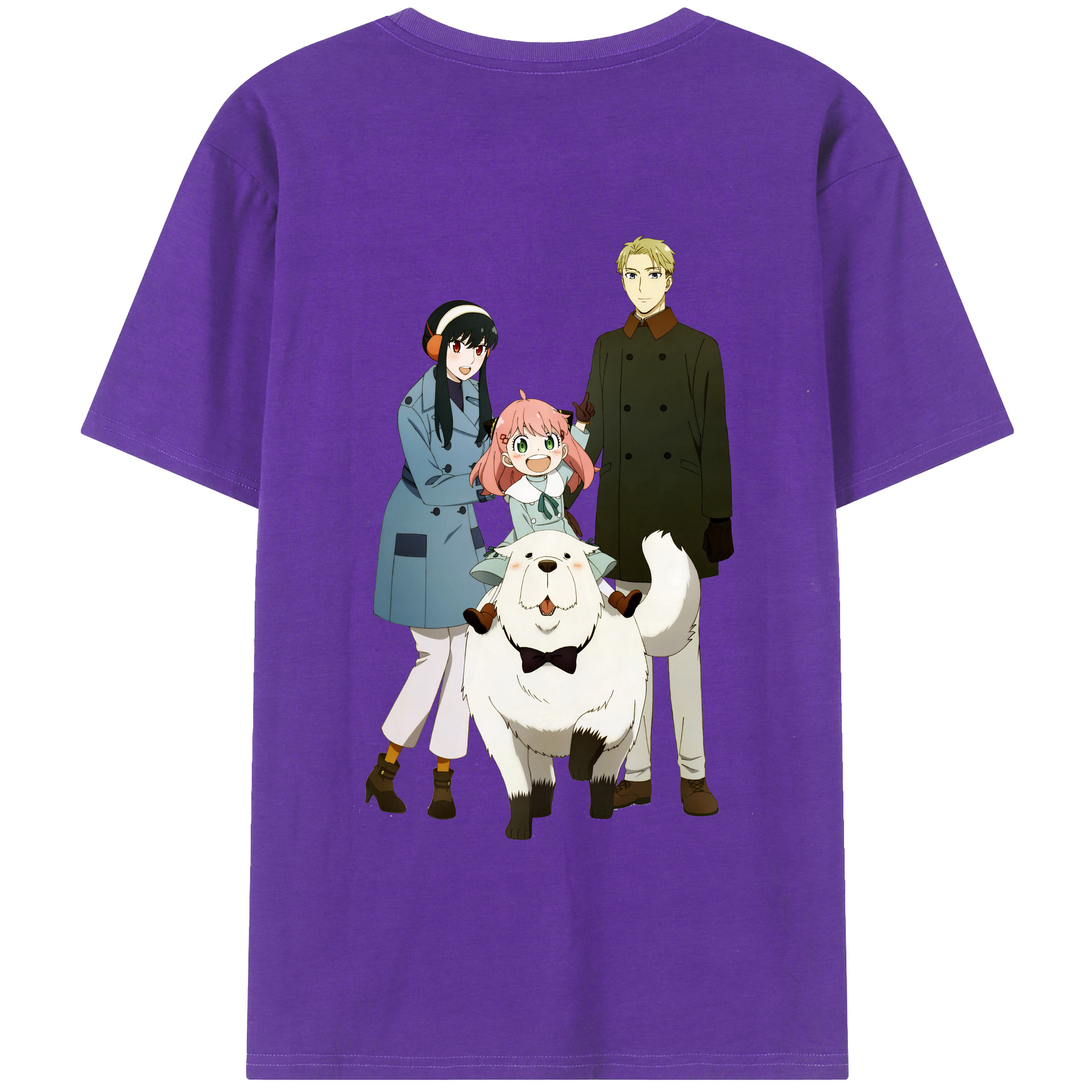 （画像用） SPY×FAMILY间谍家家酒 綿100％ メンズ半袖Tシャツ（バックプリント） 通気性