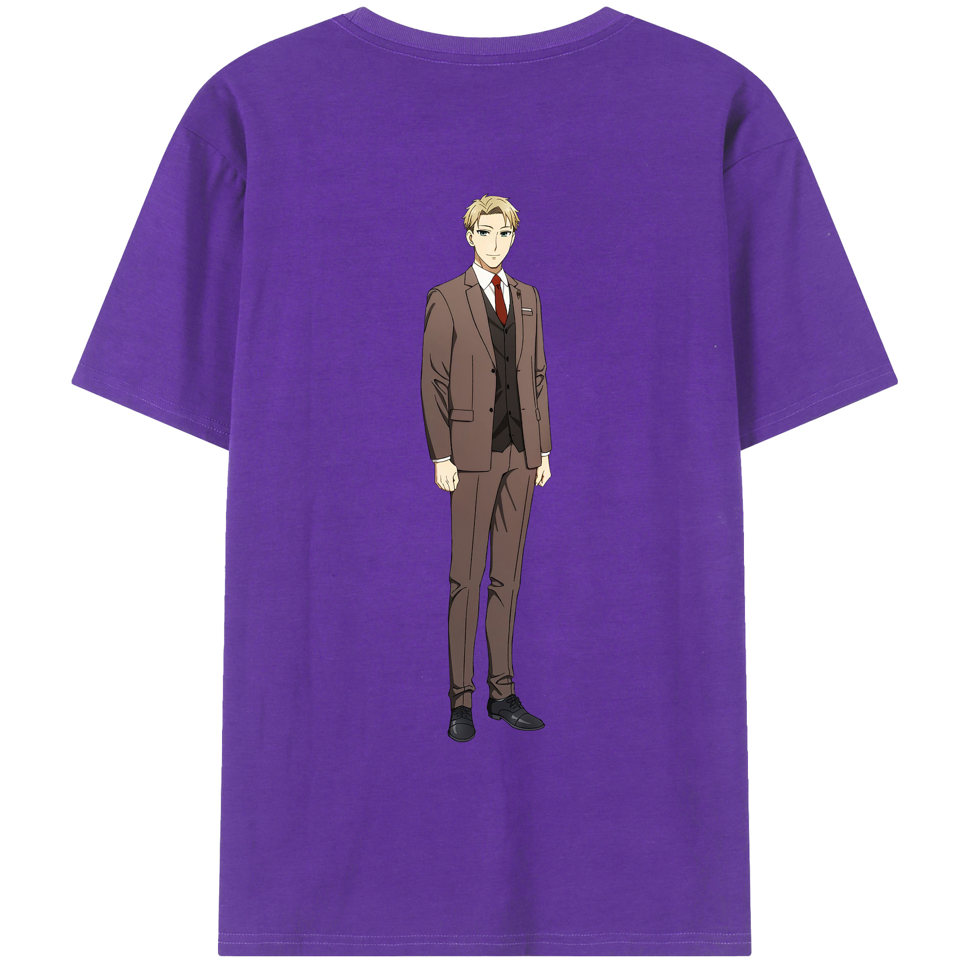 （画像用） SPY×FAMILY间谍家家酒 綿100％ メンズ半袖Tシャツ（バックプリント） 通気性