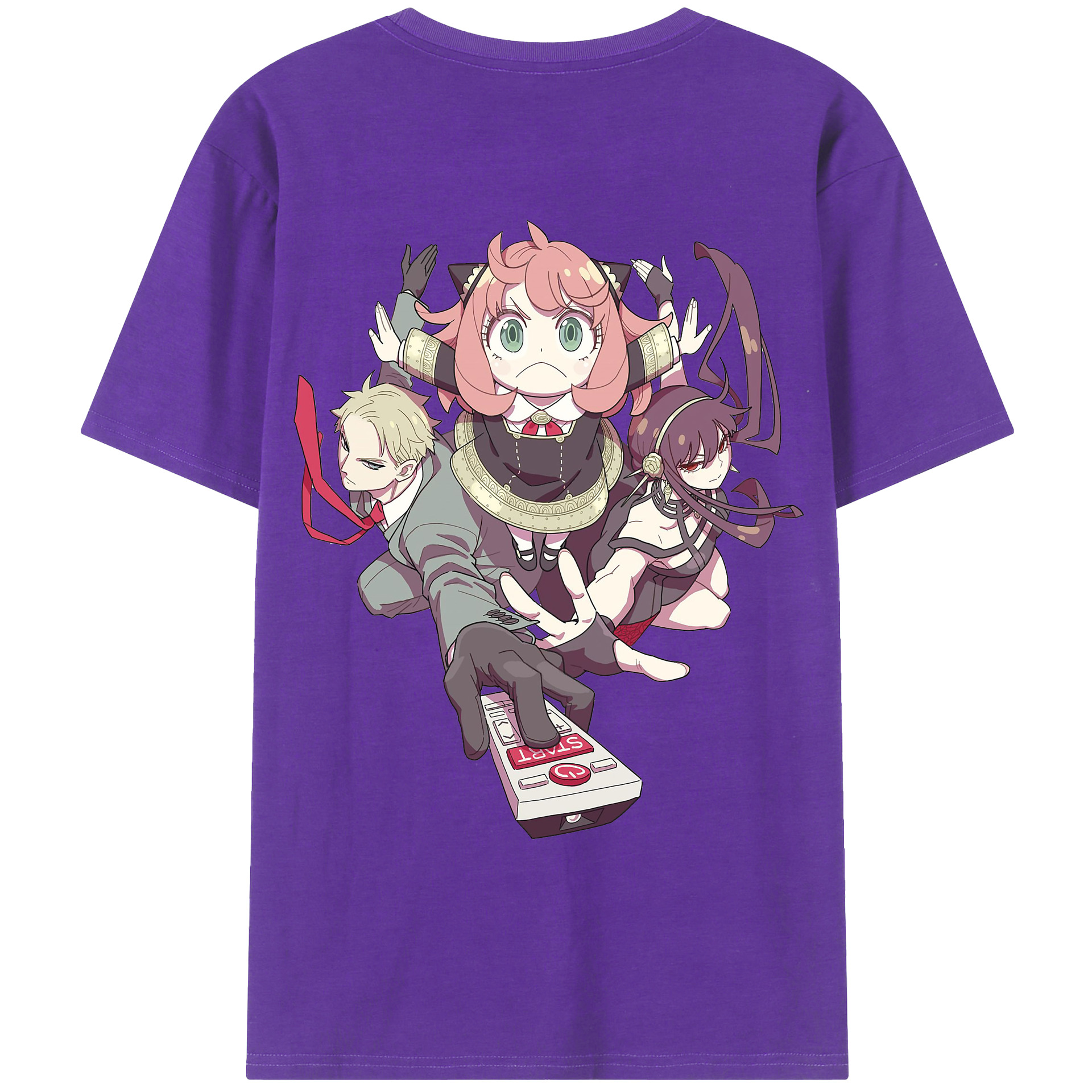 （画像用） SPY×FAMILY间谍家家酒 綿100％ メンズ半袖Tシャツ（バックプリント） 通気性