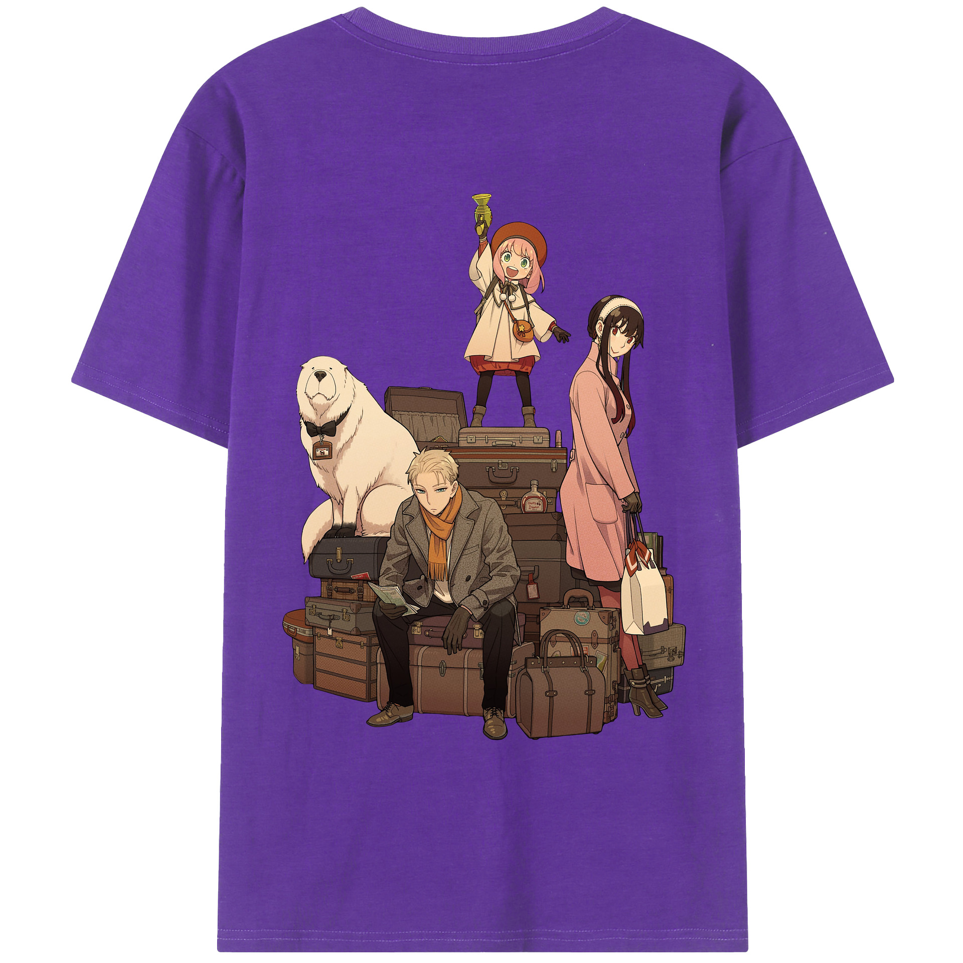 （画像用） SPY×FAMILY间谍家家酒 綿100％ メンズ半袖Tシャツ（バックプリント） 通気性