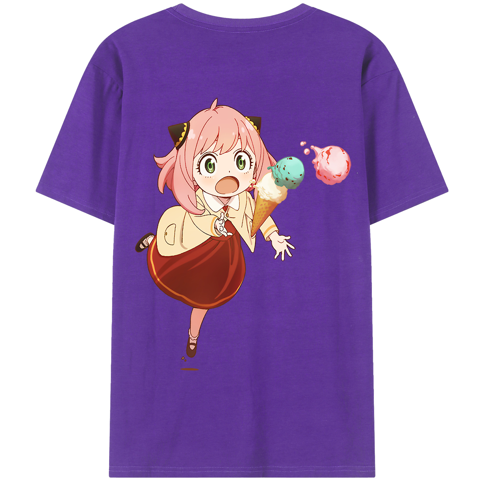 （画像用） SPY×FAMILY间谍家家酒 綿100％ メンズ半袖Tシャツ（バックプリント） 通気性