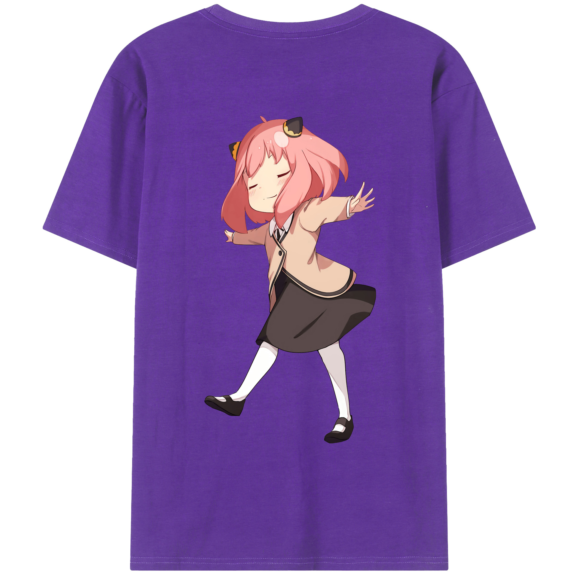 （画像用） SPY×FAMILY间谍家家酒 綿100％ メンズ半袖Tシャツ（バックプリント） 通気性