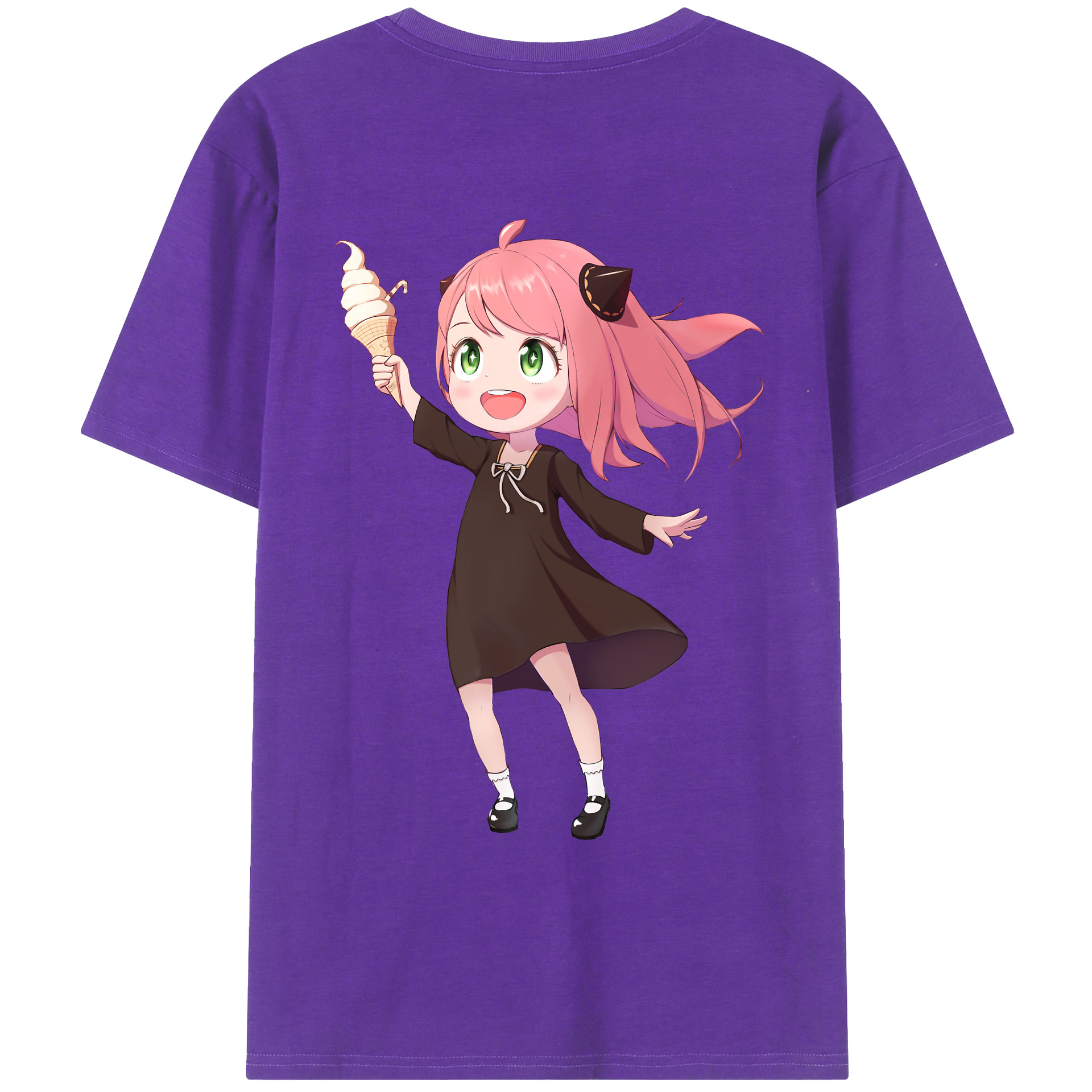 （画像用） SPY×FAMILY间谍家家酒 綿100％ メンズ半袖Tシャツ（バックプリント） 通気性