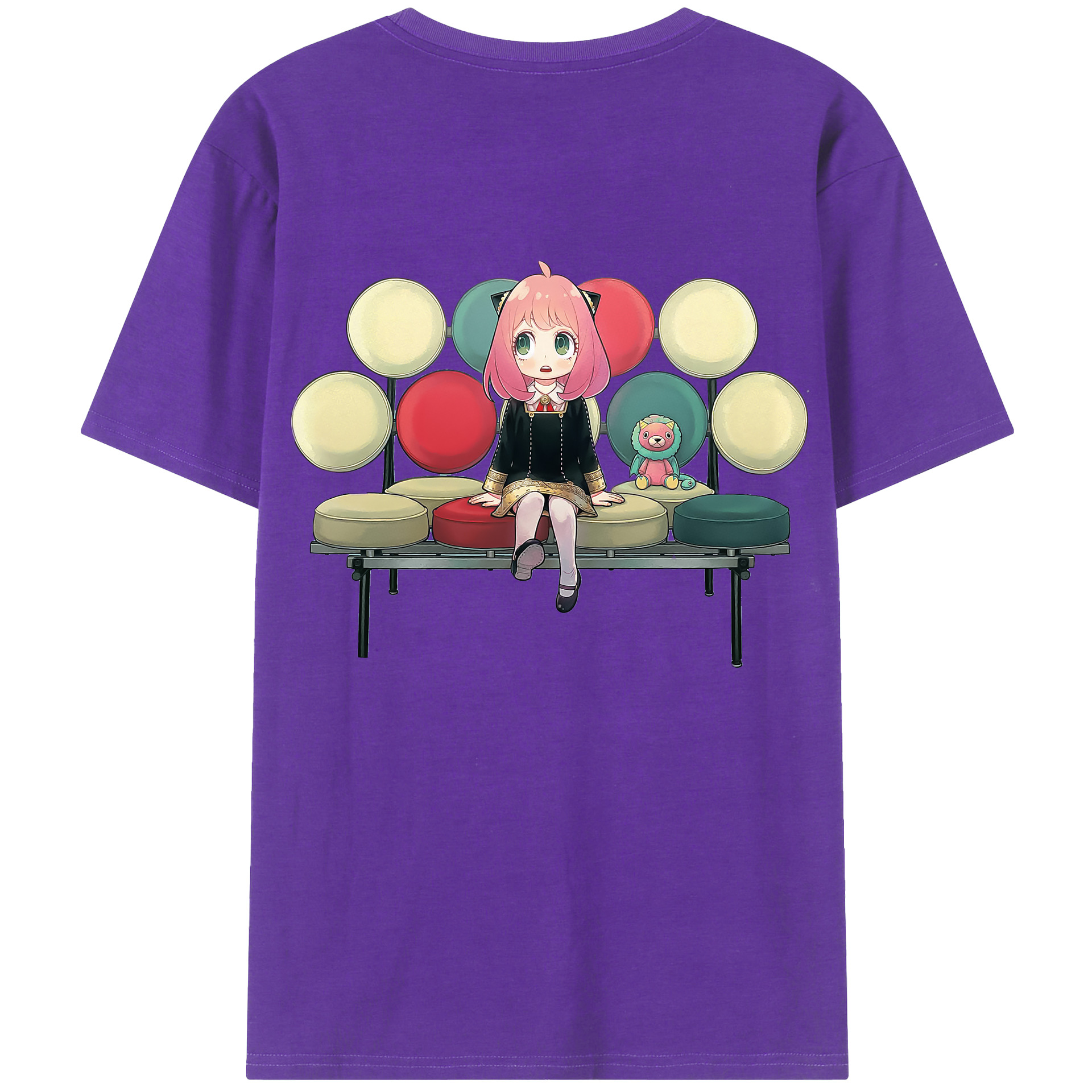 （画像用） SPY×FAMILY间谍家家酒 綿100％ メンズ半袖Tシャツ（バックプリント） 通気性