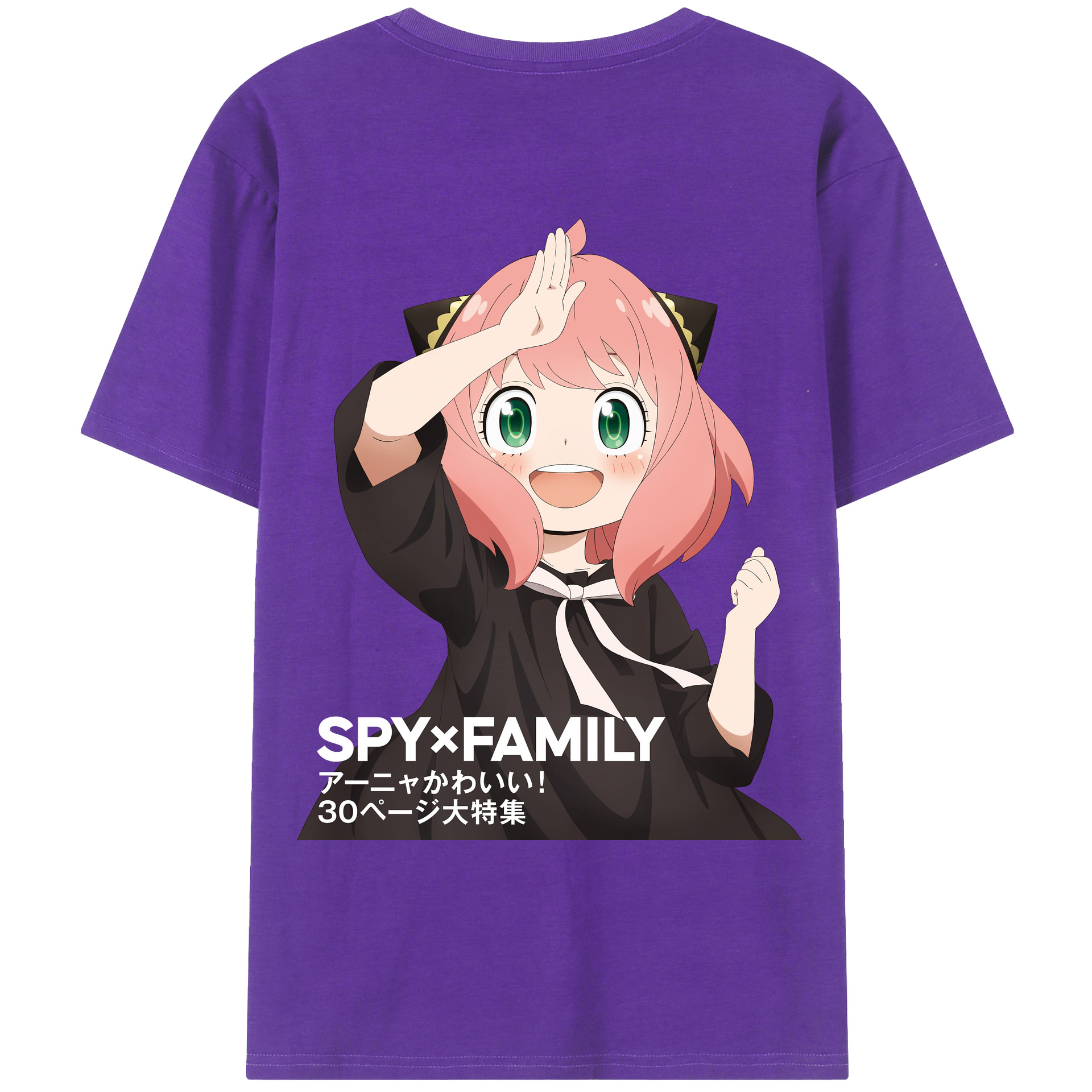 （画像用） SPY×FAMILY间谍家家酒 綿100％ メンズ半袖Tシャツ（バックプリント） 通気性