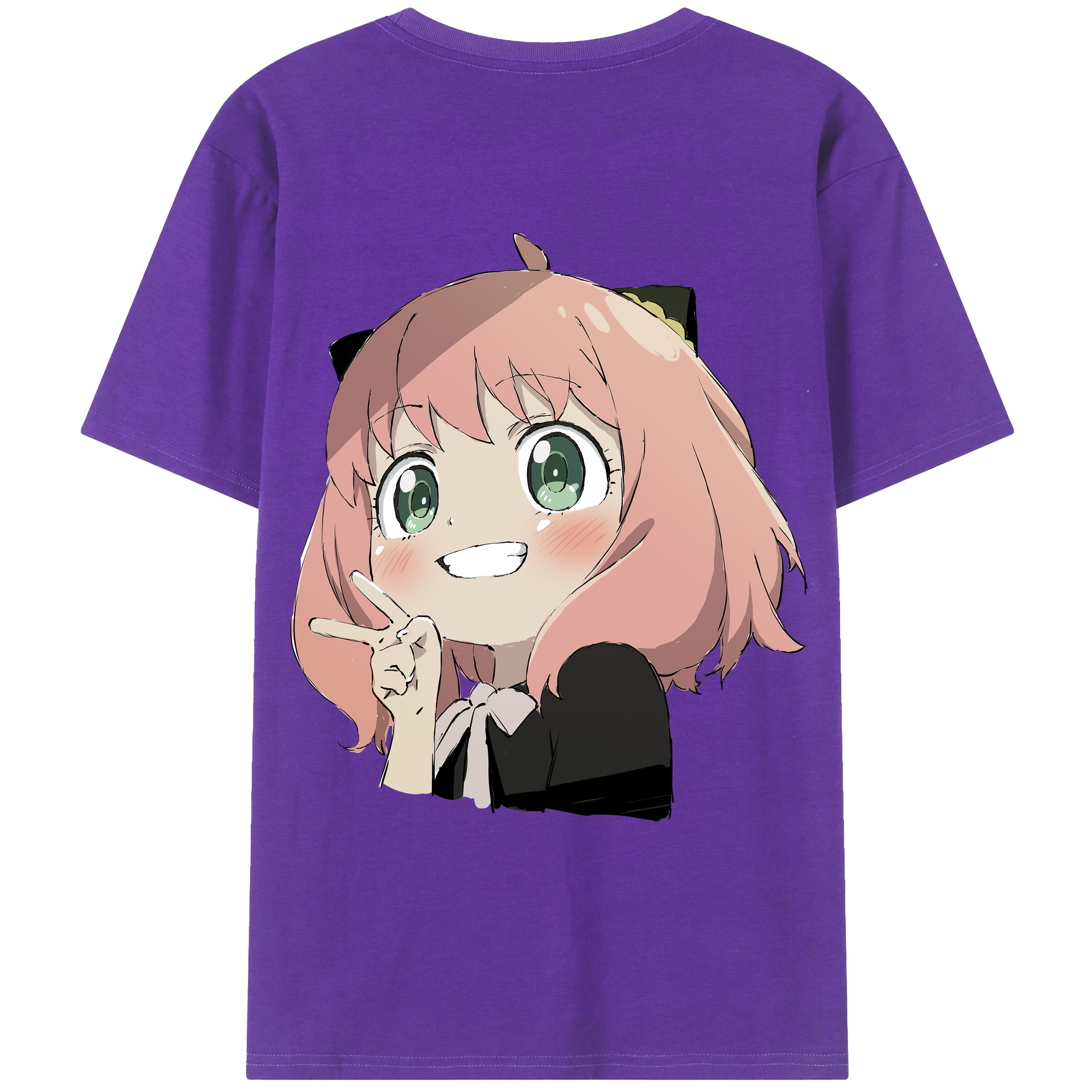 （画像用） SPY×FAMILY间谍家家酒 綿100％ メンズ半袖Tシャツ（バックプリント） 通気性