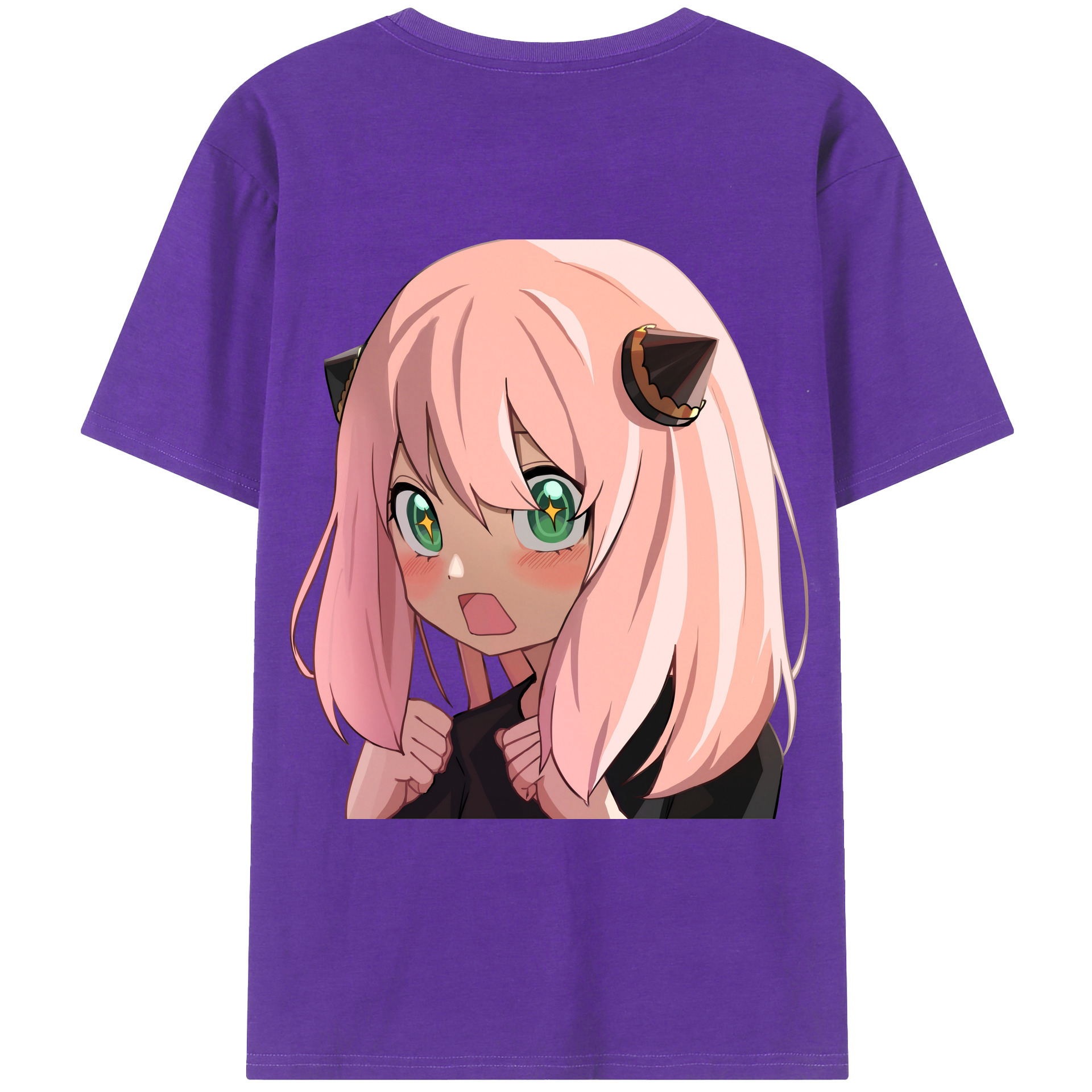 （画像用） SPY×FAMILY间谍家家酒 綿100％ メンズ半袖Tシャツ（バックプリント） 通気性
