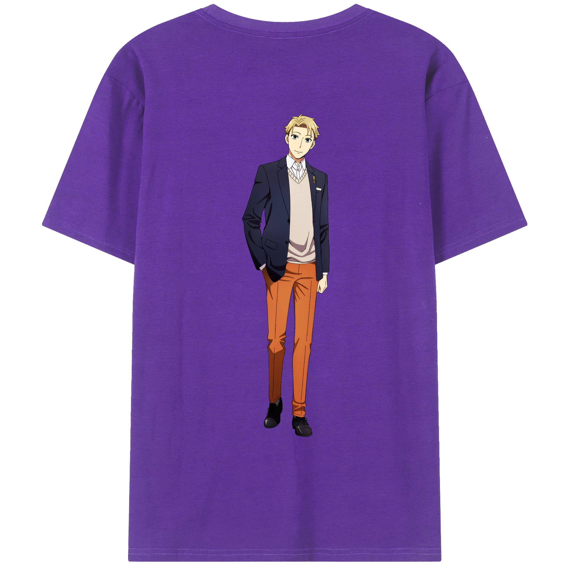 （画像用） SPY×FAMILY间谍家家酒 綿100％ メンズ半袖Tシャツ（バックプリント） 通気性