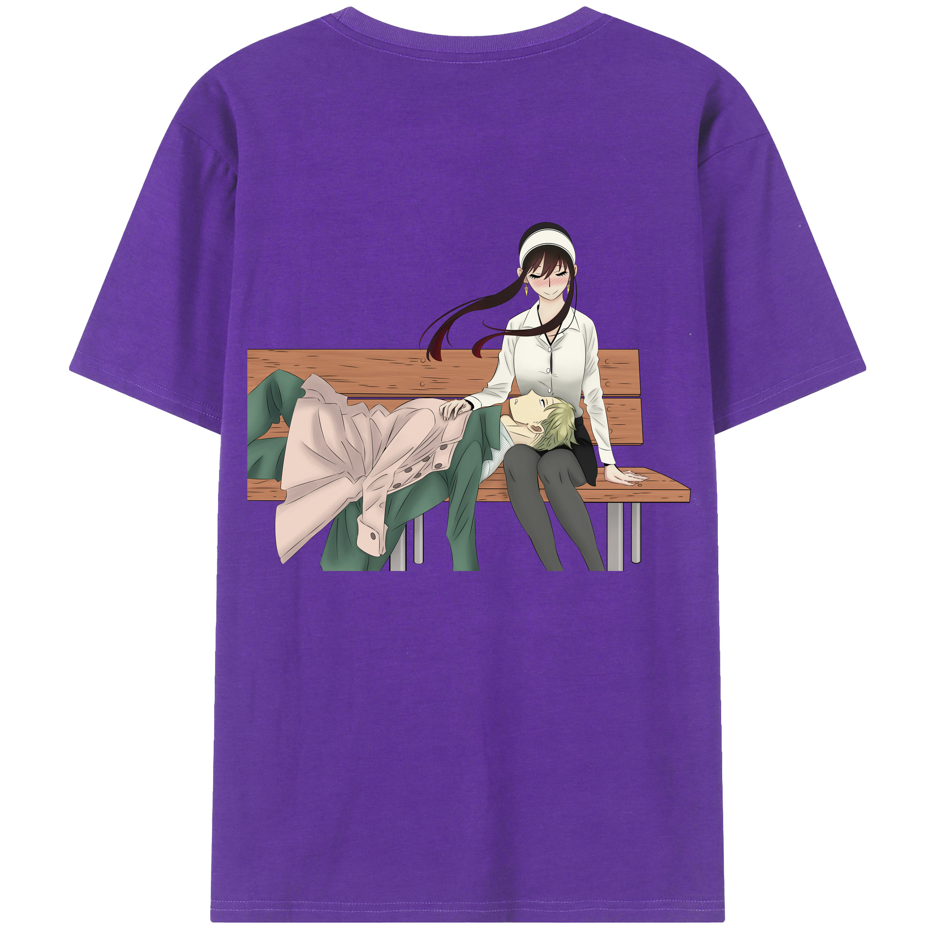 （画像用） SPY×FAMILY间谍家家酒 綿100％ メンズ半袖Tシャツ（バックプリント） 通気性