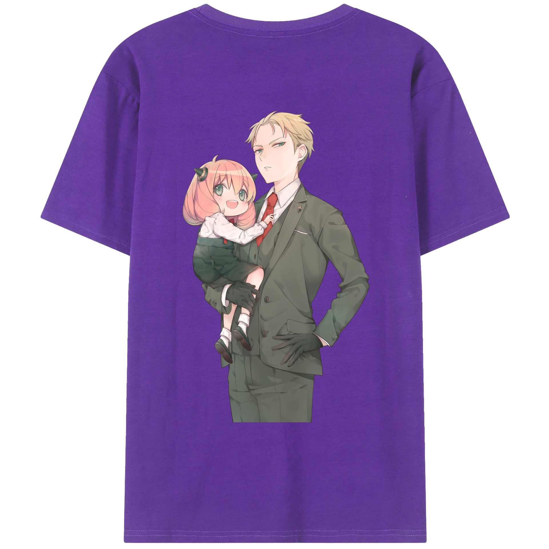 （画像用） SPY×FAMILY间谍家家酒 綿100％ メンズ半袖Tシャツ（バックプリント） 通気性