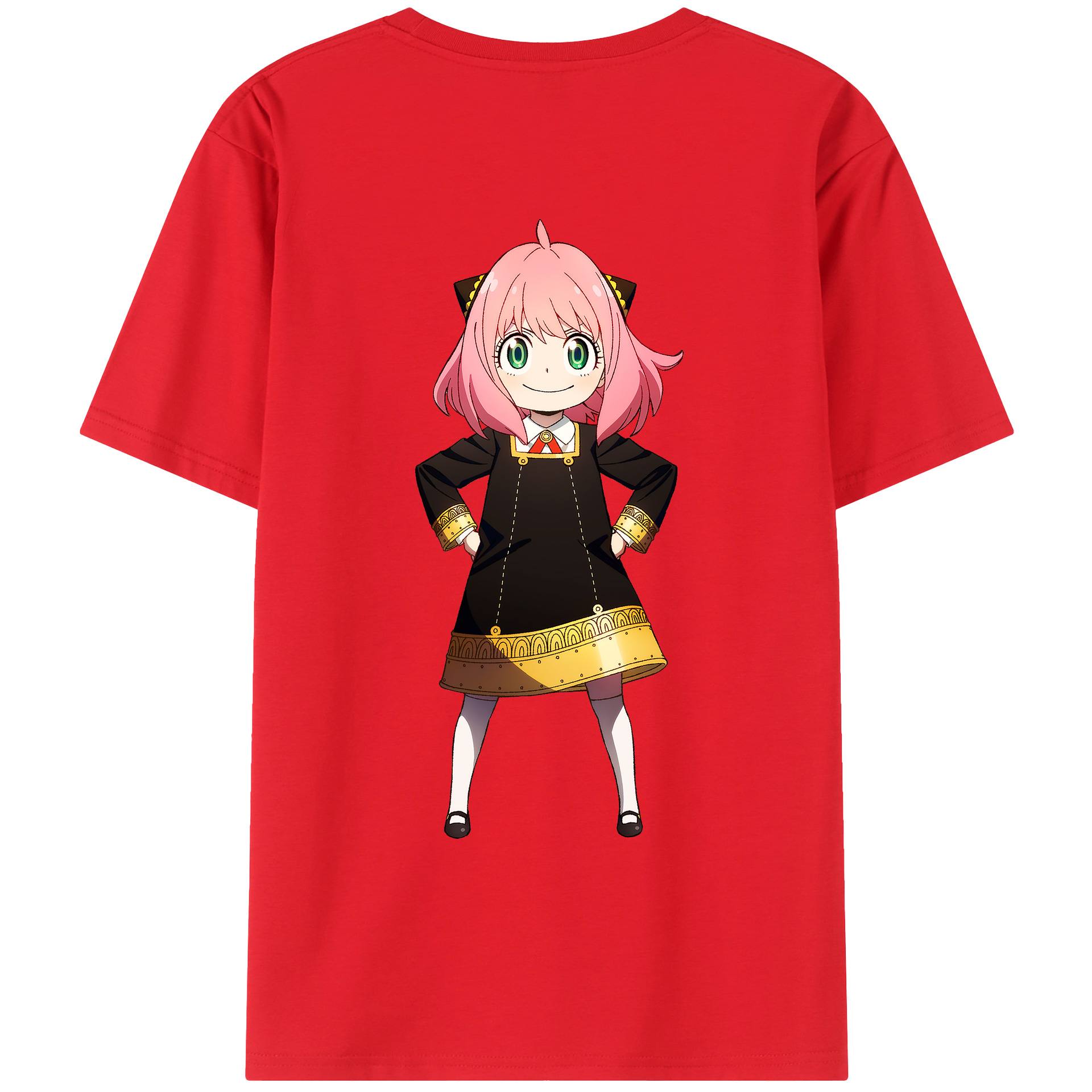 （画像用） SPY×FAMILY间谍家家酒 綿100％ メンズ半袖Tシャツ（バックプリント） 通気性
