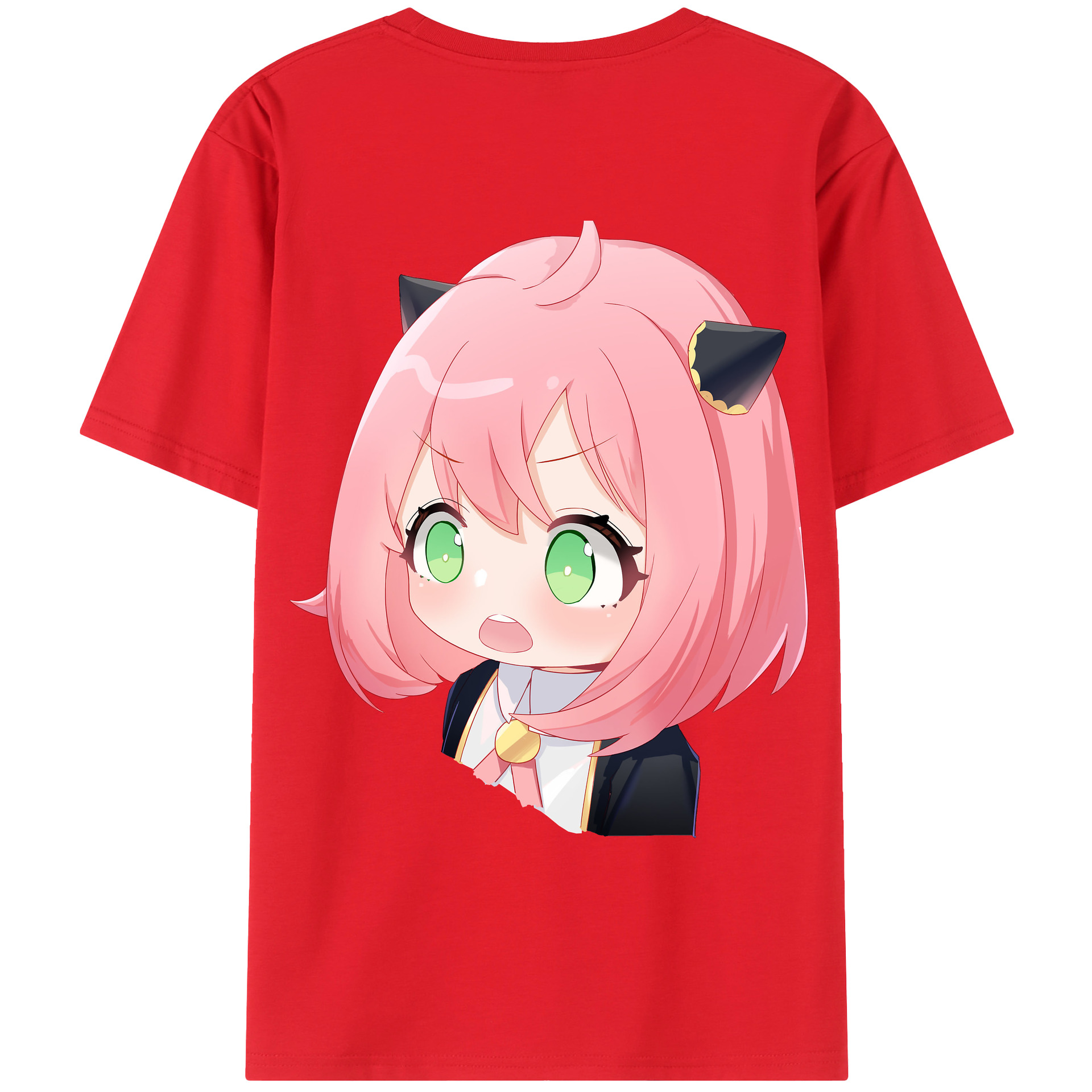 （画像用） SPY×FAMILY间谍家家酒 綿100％ メンズ半袖Tシャツ（バックプリント） 通気性