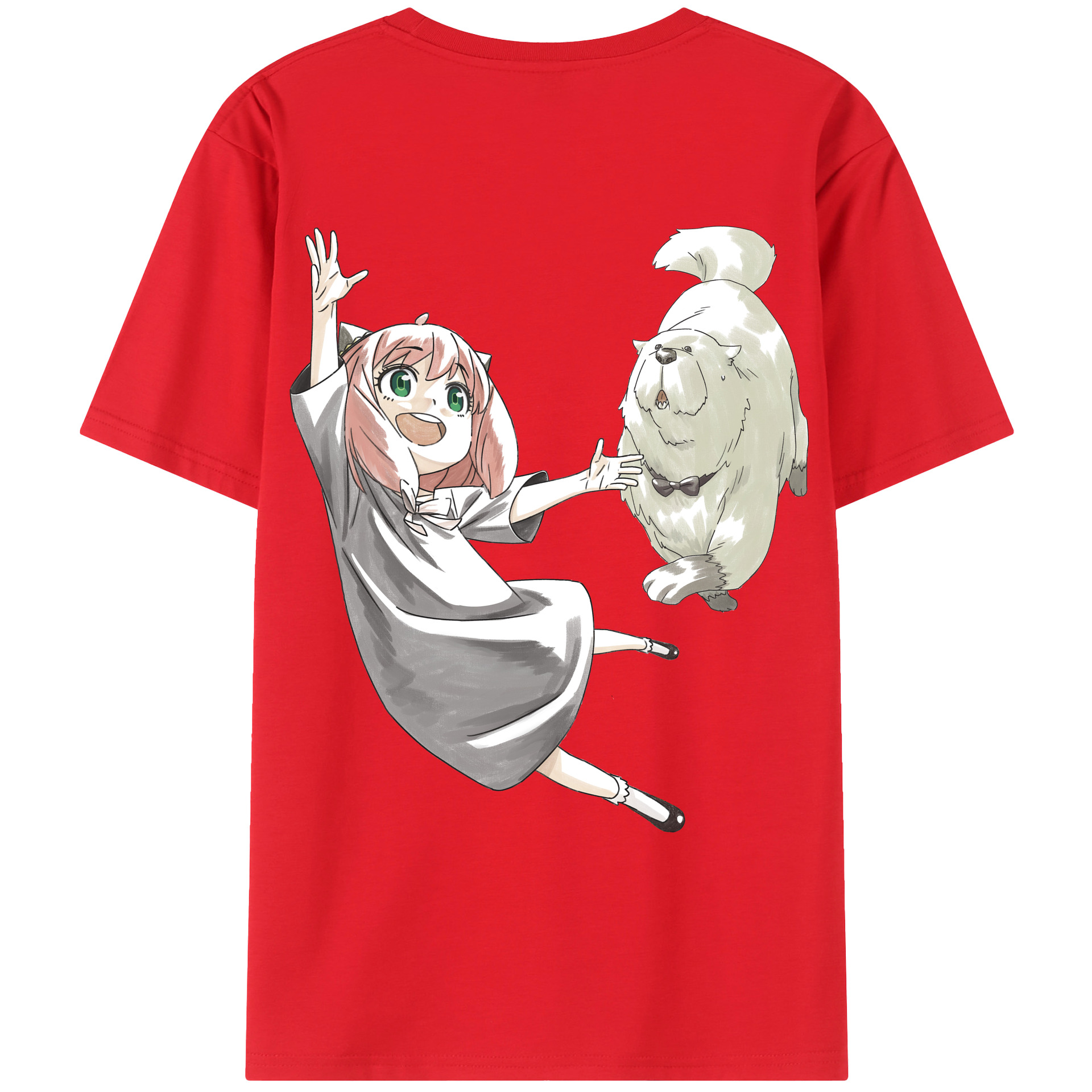 （画像用） SPY×FAMILY间谍家家酒 綿100％ メンズ半袖Tシャツ（バックプリント） 通気性