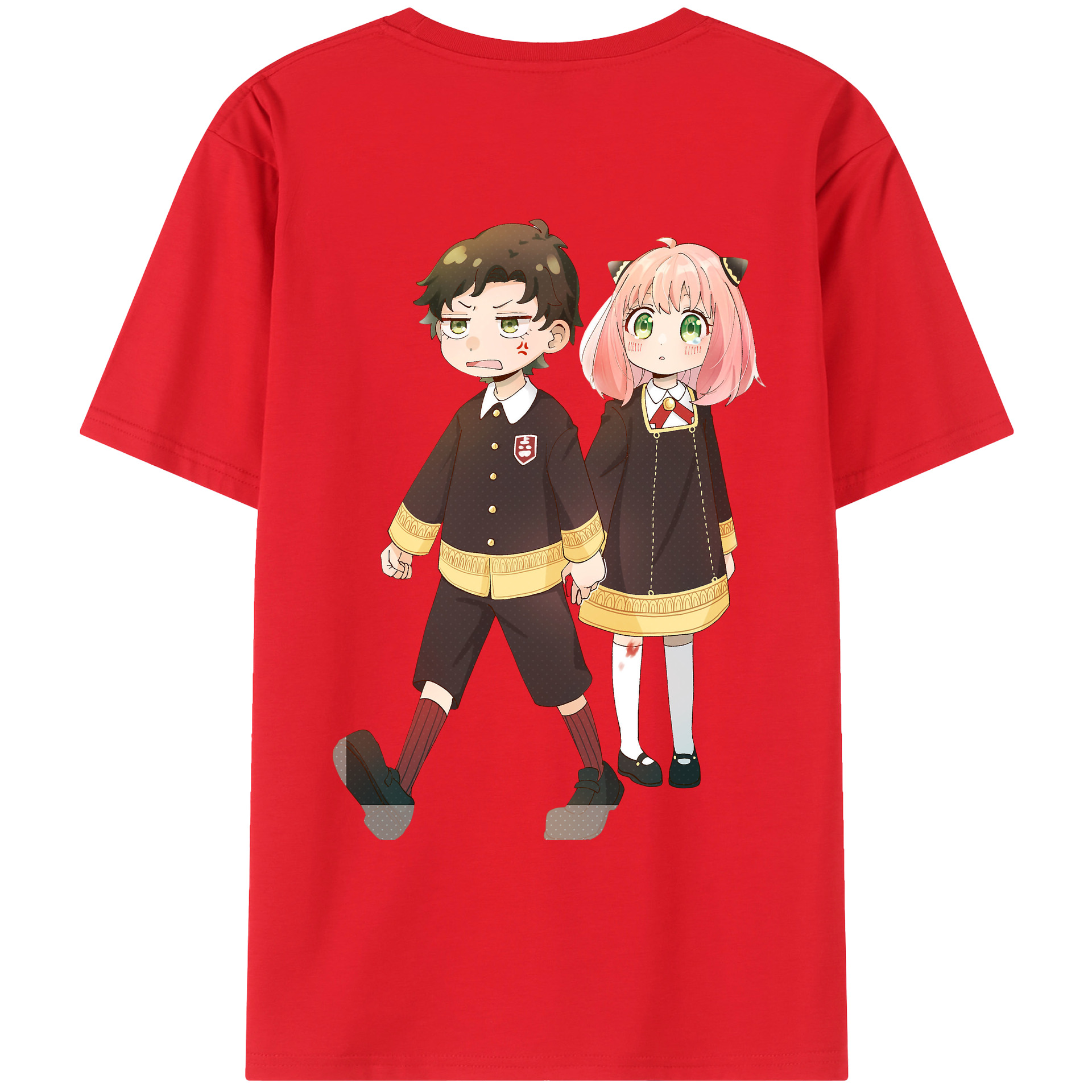 （画像用） SPY×FAMILY间谍家家酒 綿100％ メンズ半袖Tシャツ（バックプリント） 通気性