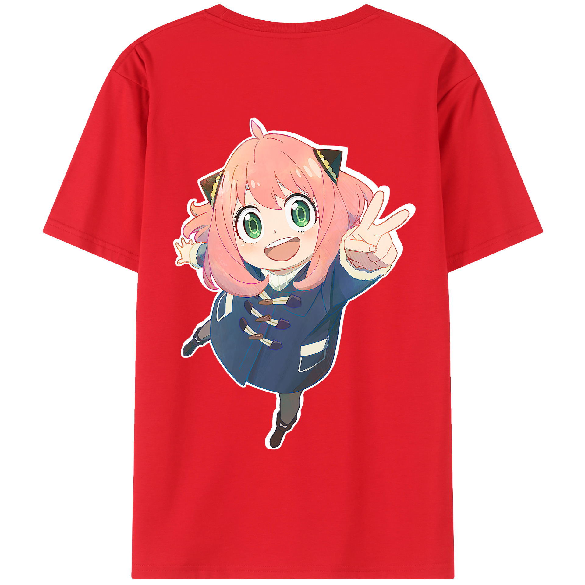 （画像用） SPY×FAMILY间谍家家酒 綿100％ メンズ半袖Tシャツ（バックプリント） 通気性