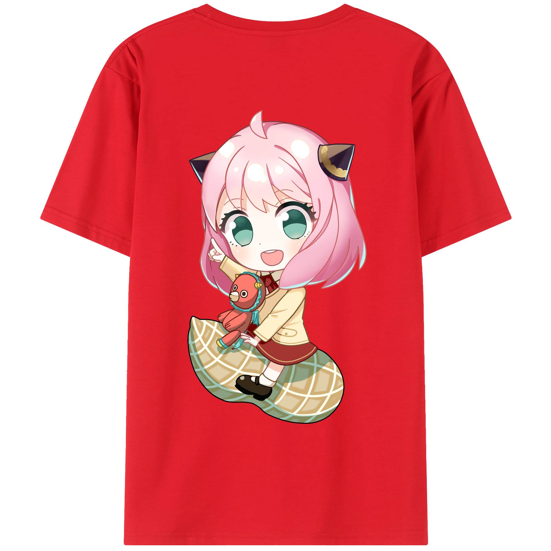 （画像用） SPY×FAMILY间谍家家酒 綿100％ メンズ半袖Tシャツ（バックプリント） 通気性
