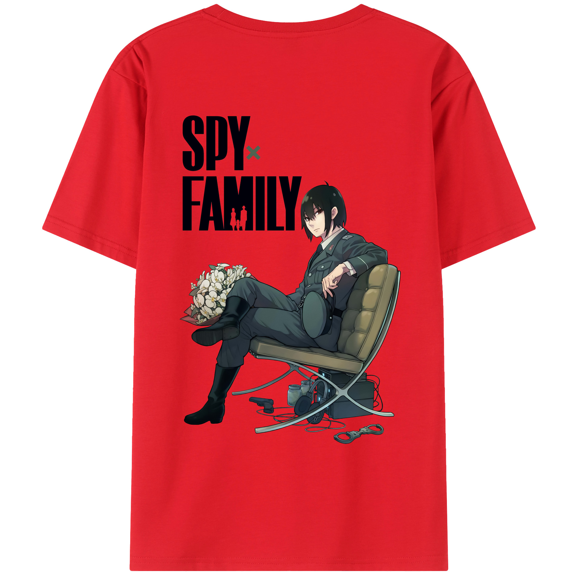 （画像用） SPY×FAMILY间谍家家酒 綿100％ メンズ半袖Tシャツ（バックプリント） 通気性