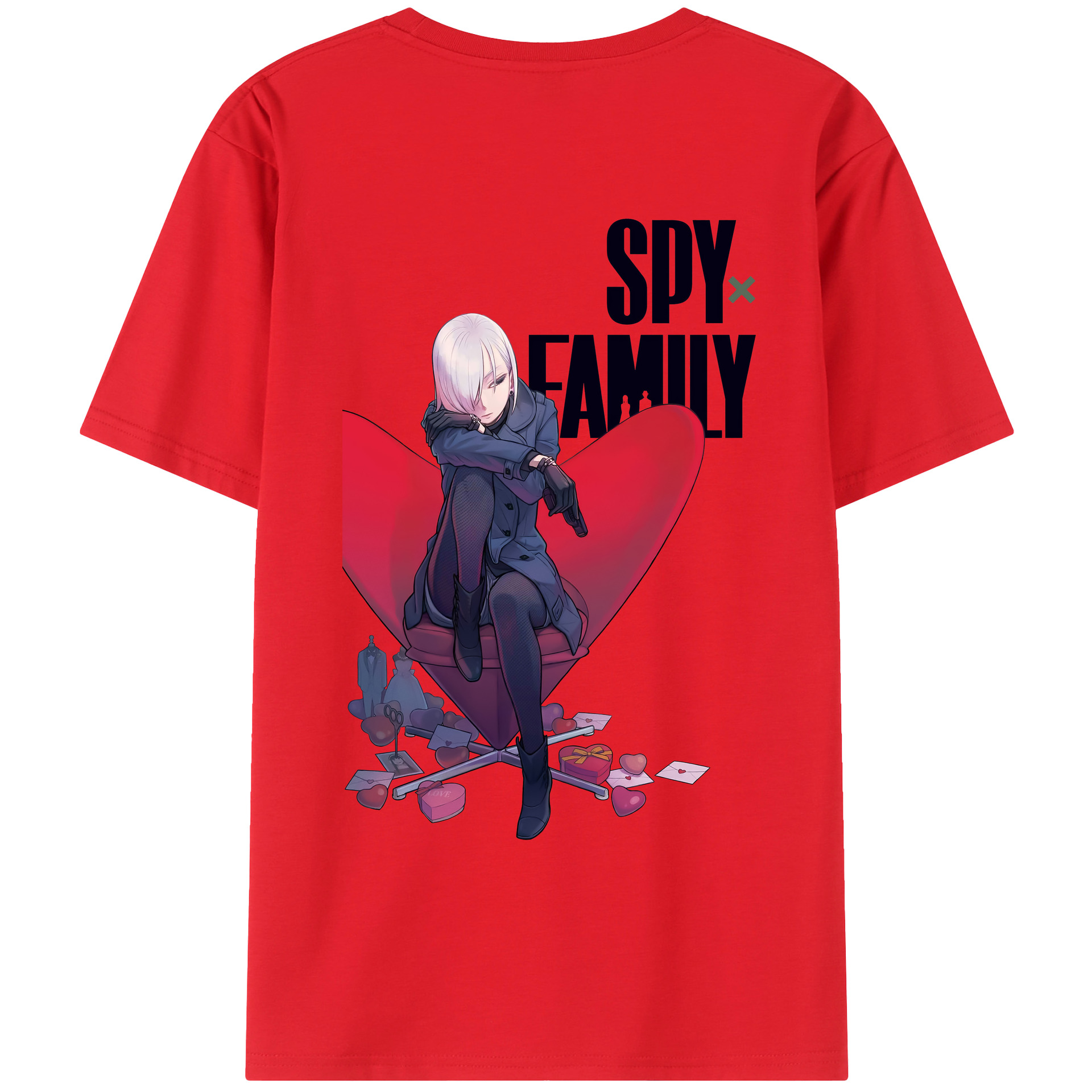 （画像用） SPY×FAMILY间谍家家酒 綿100％ メンズ半袖Tシャツ（バックプリント） 通気性