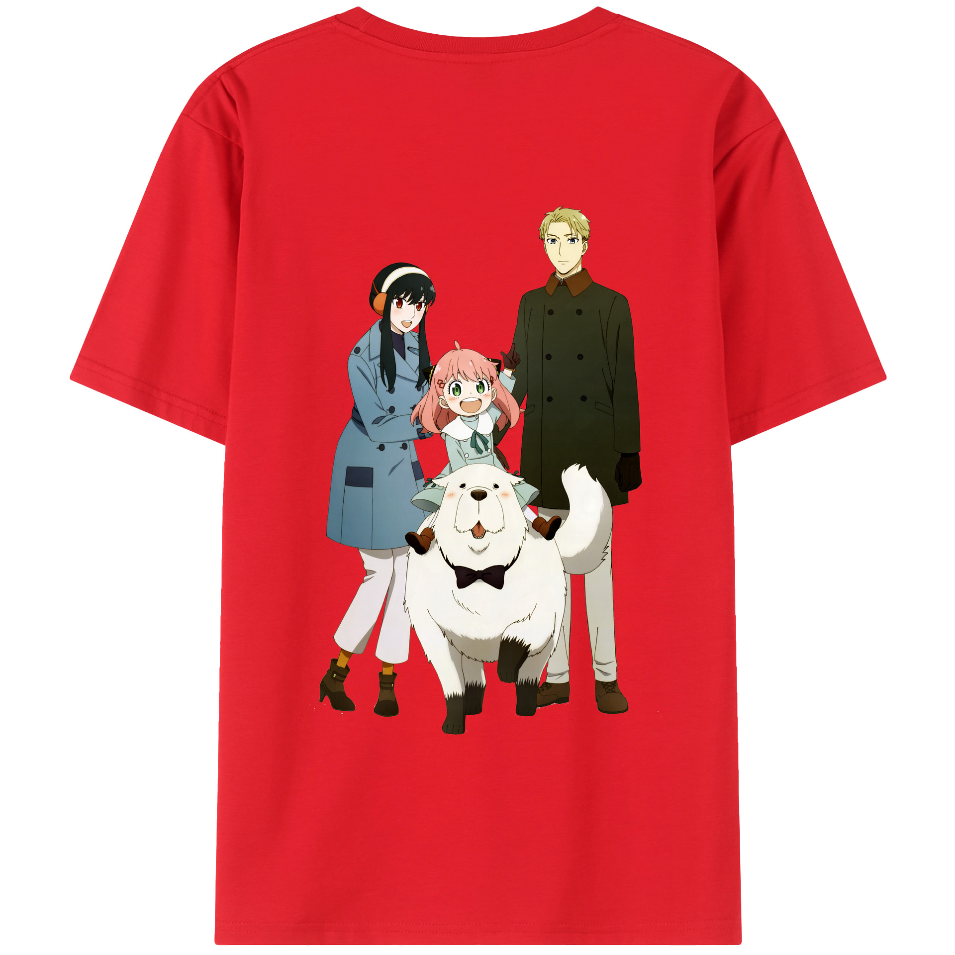（画像用） SPY×FAMILY间谍家家酒 綿100％ メンズ半袖Tシャツ（バックプリント） 通気性