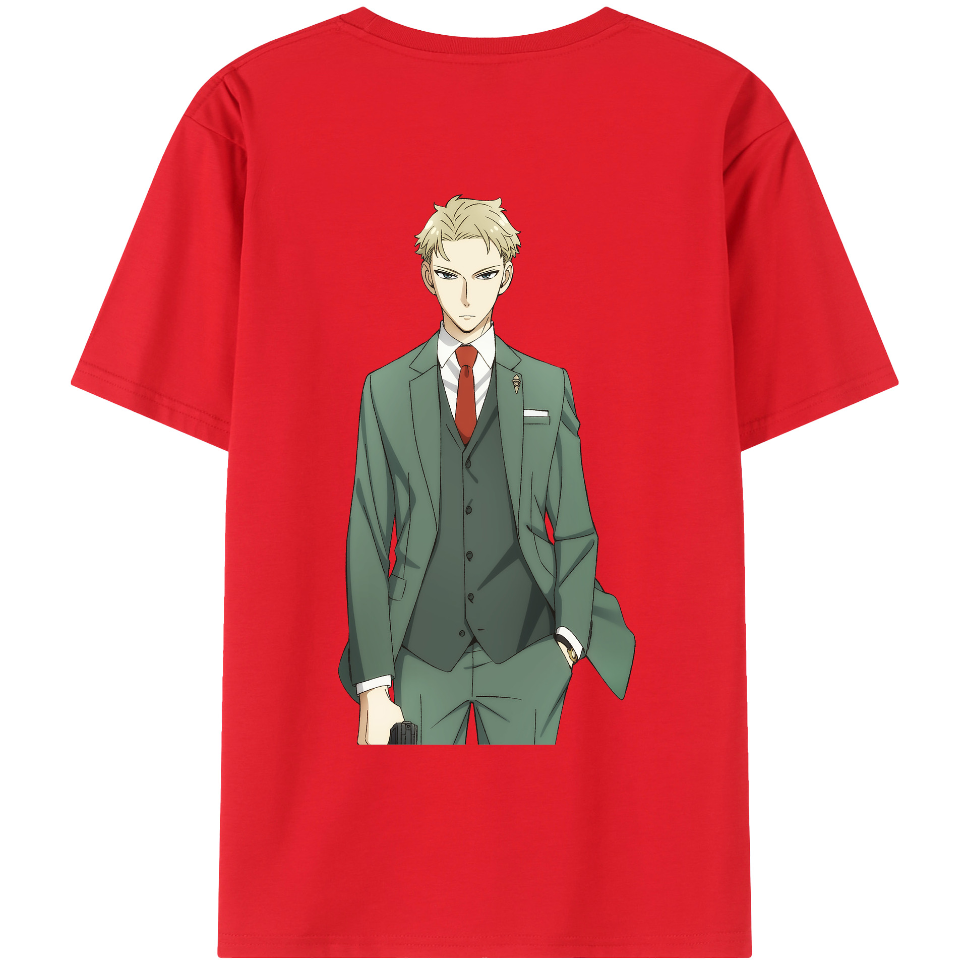（画像用） SPY×FAMILY间谍家家酒 綿100％ メンズ半袖Tシャツ（バックプリント） 通気性