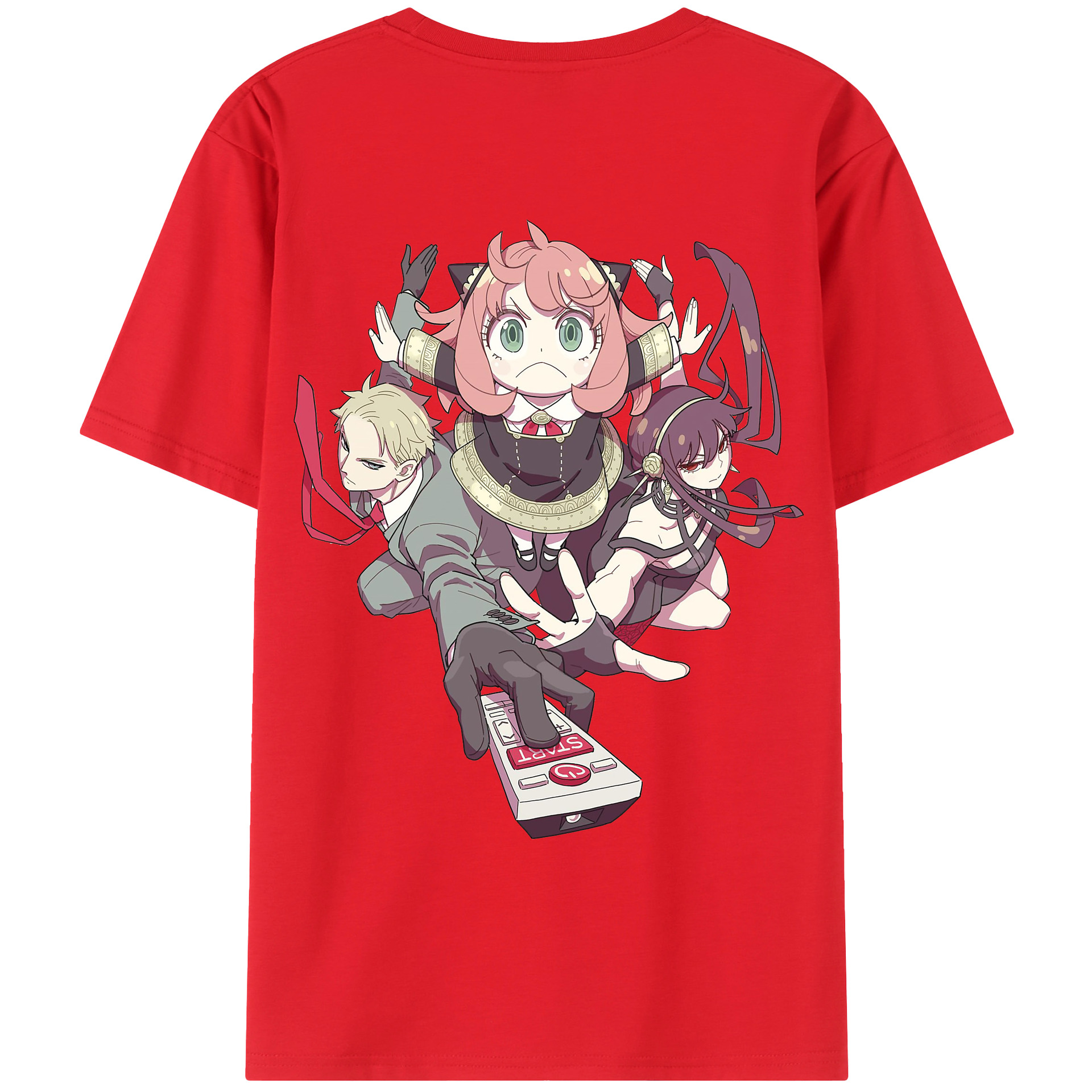 （画像用） SPY×FAMILY间谍家家酒 綿100％ メンズ半袖Tシャツ（バックプリント） 通気性
