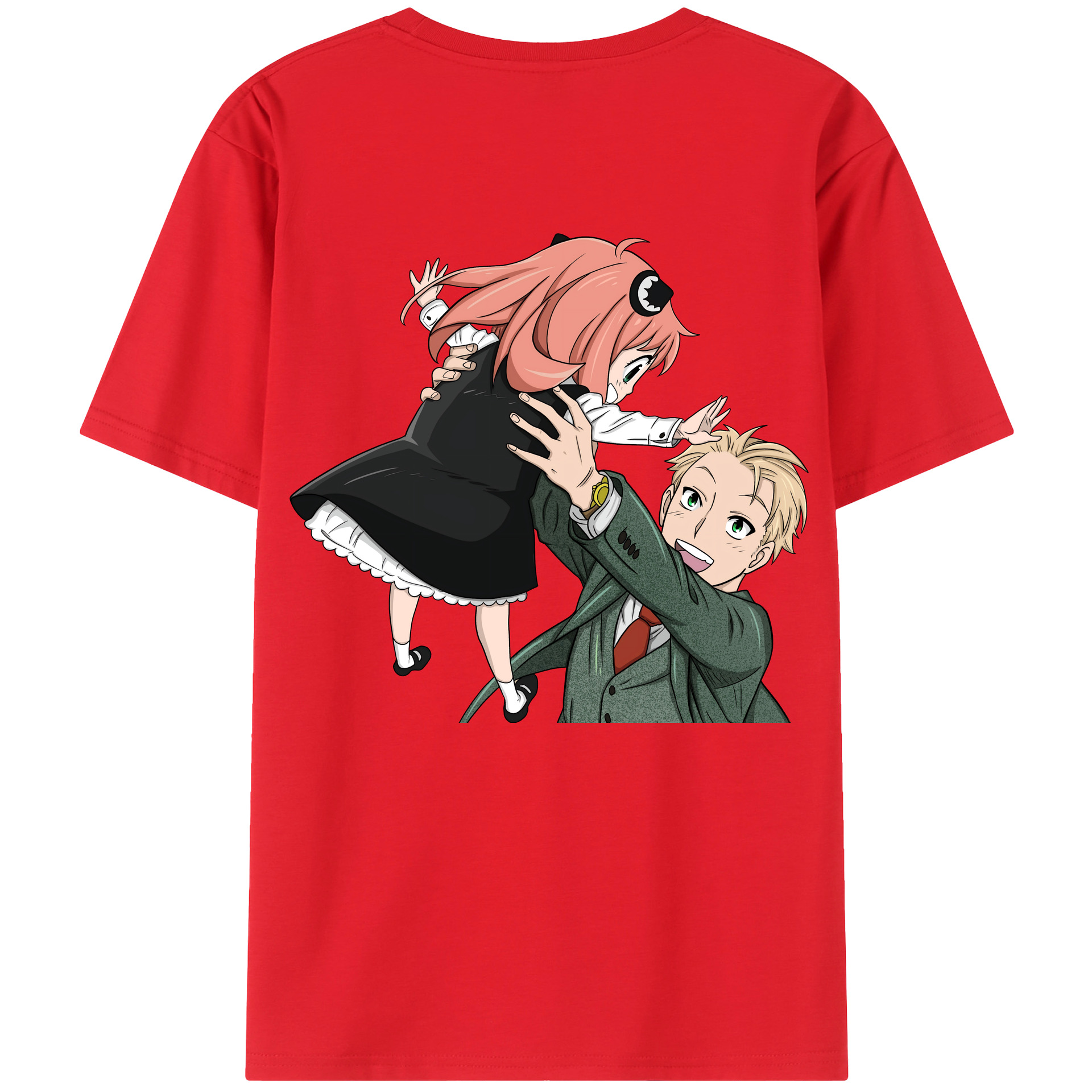 （画像用） SPY×FAMILY间谍家家酒 綿100％ メンズ半袖Tシャツ（バックプリント） 通気性