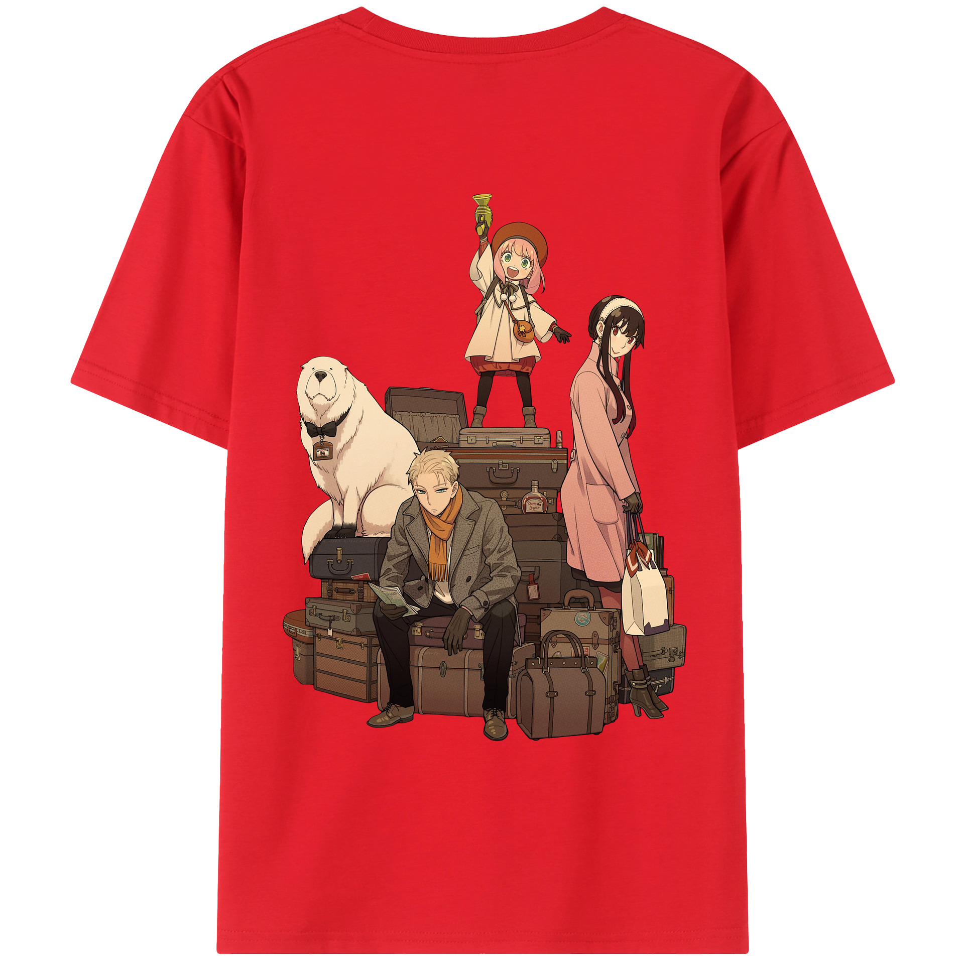 （画像用） SPY×FAMILY间谍家家酒 綿100％ メンズ半袖Tシャツ（バックプリント） 通気性