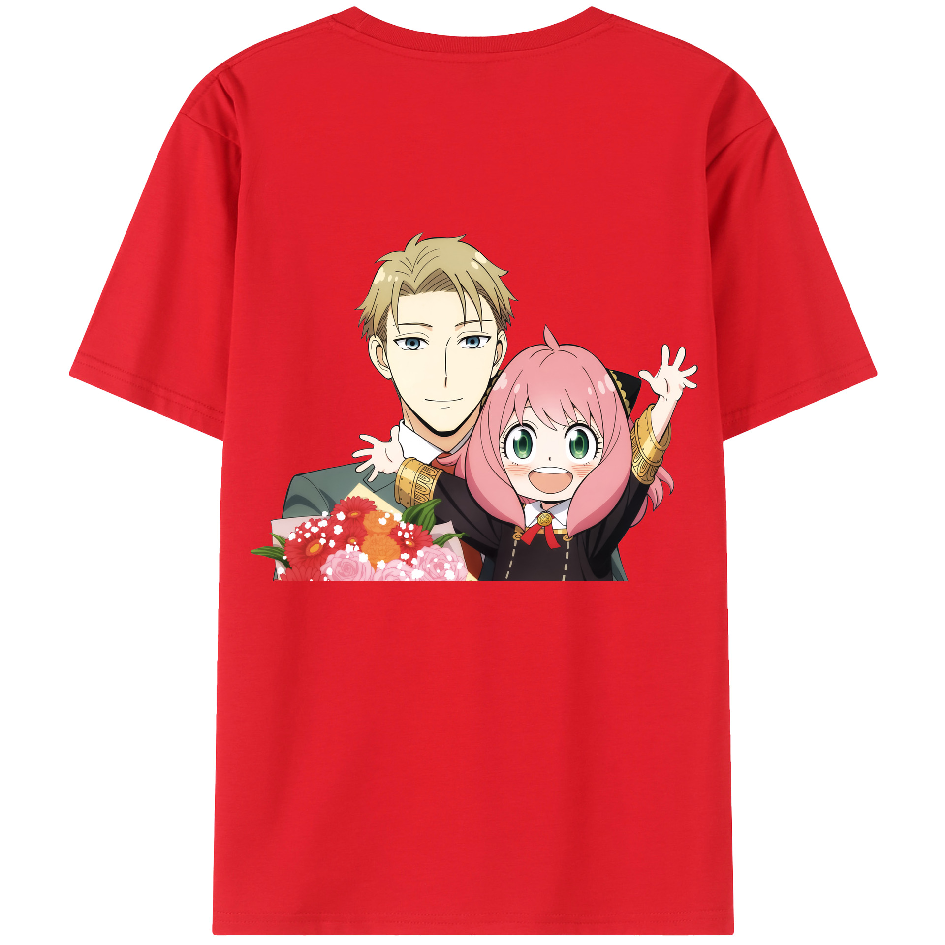 （画像用） SPY×FAMILY间谍家家酒 綿100％ メンズ半袖Tシャツ（バックプリント） 通気性