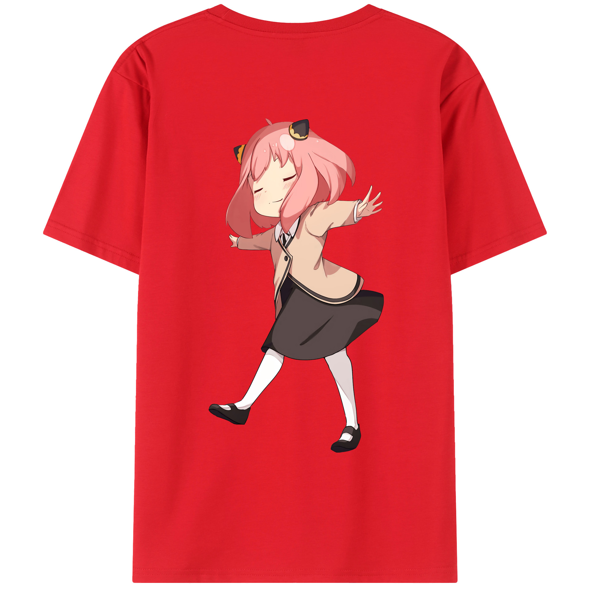 （画像用） SPY×FAMILY间谍家家酒 綿100％ メンズ半袖Tシャツ（バックプリント） 通気性