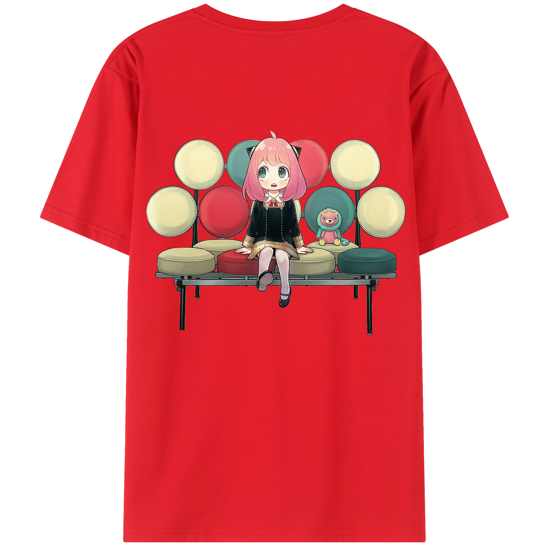 （画像用） SPY×FAMILY间谍家家酒 綿100％ メンズ半袖Tシャツ（バックプリント） 通気性