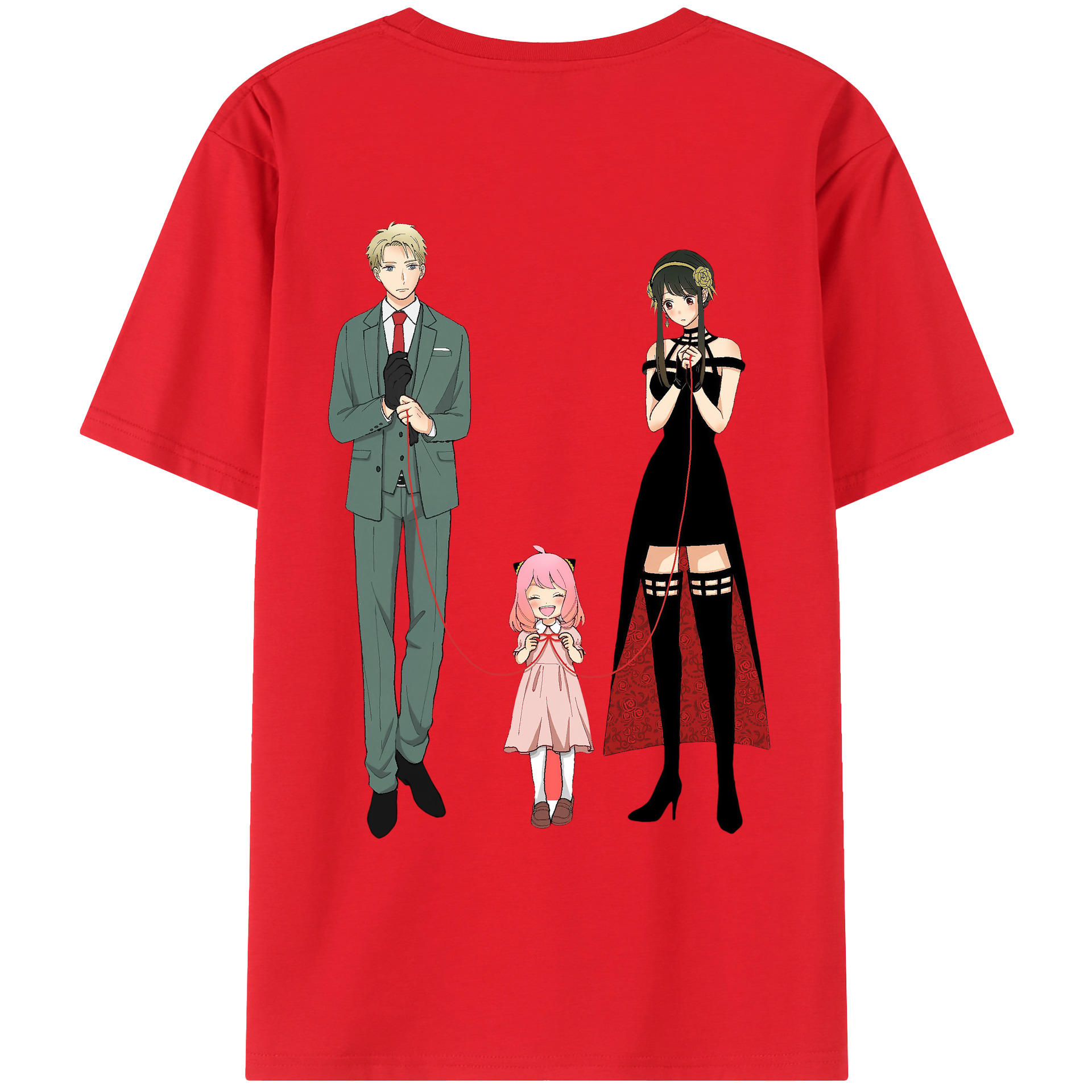 （画像用） SPY×FAMILY间谍家家酒 綿100％ メンズ半袖Tシャツ（バックプリント） 通気性