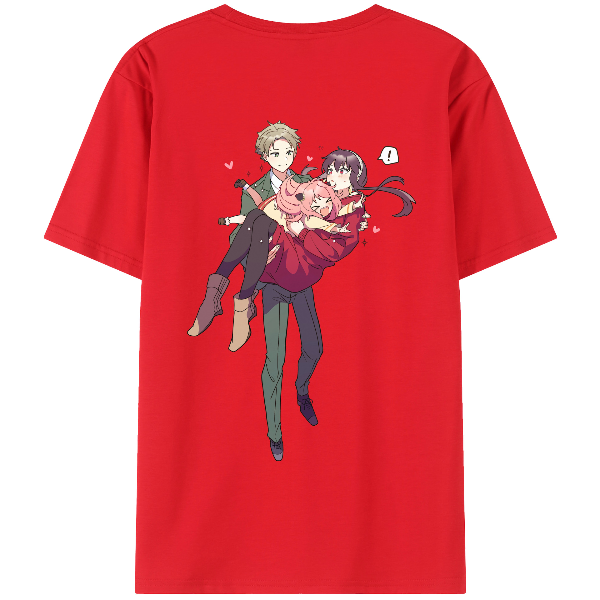 （画像用） SPY×FAMILY间谍家家酒 綿100％ メンズ半袖Tシャツ（バックプリント） 通気性