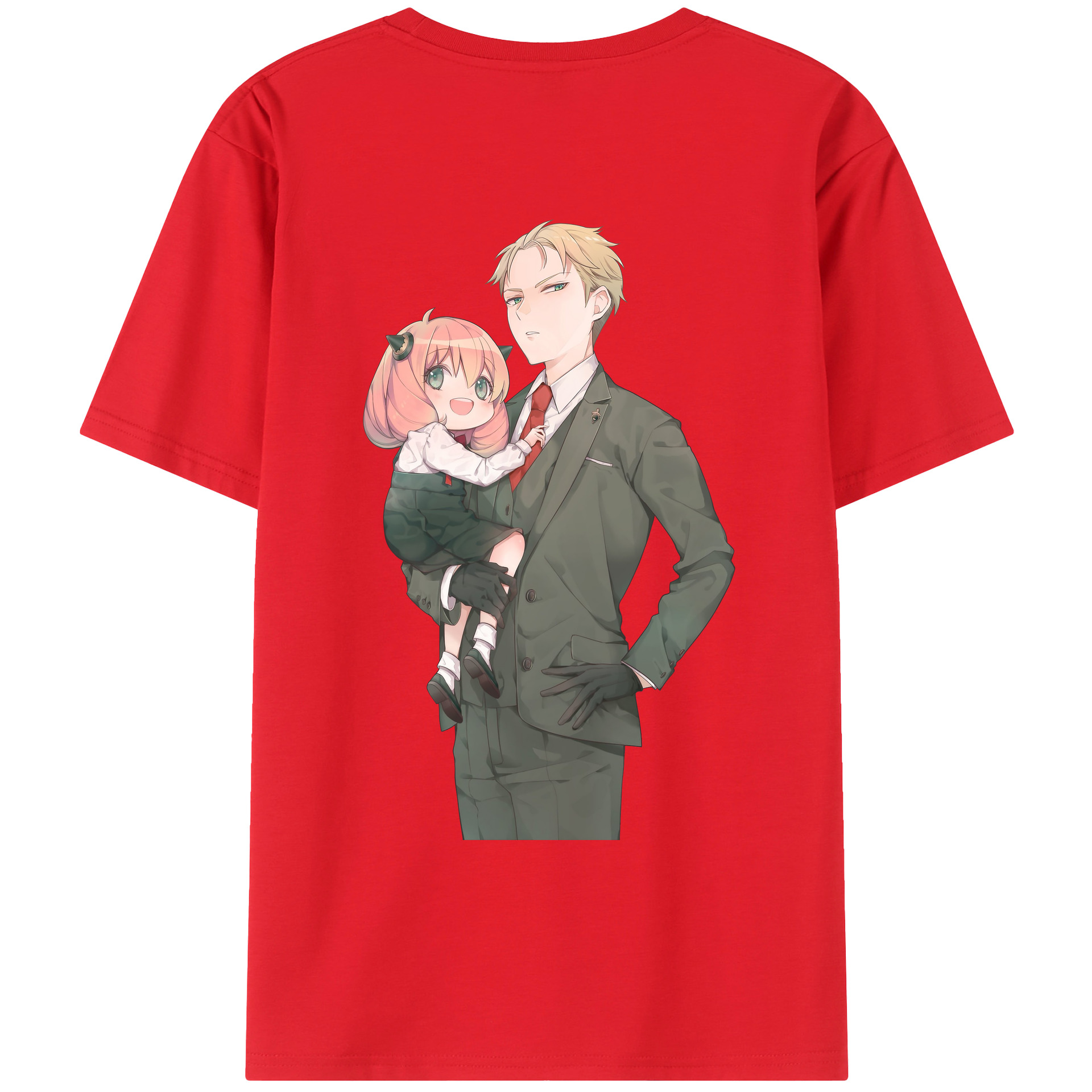 （画像用） SPY×FAMILY间谍家家酒 綿100％ メンズ半袖Tシャツ（バックプリント） 通気性