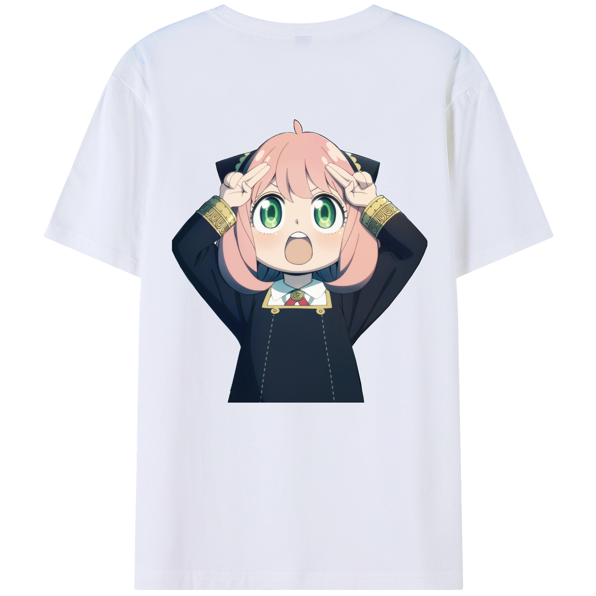 （画像用） SPY×FAMILY间谍家家酒 綿100％ メンズ半袖Tシャツ（バックプリント） 通気性