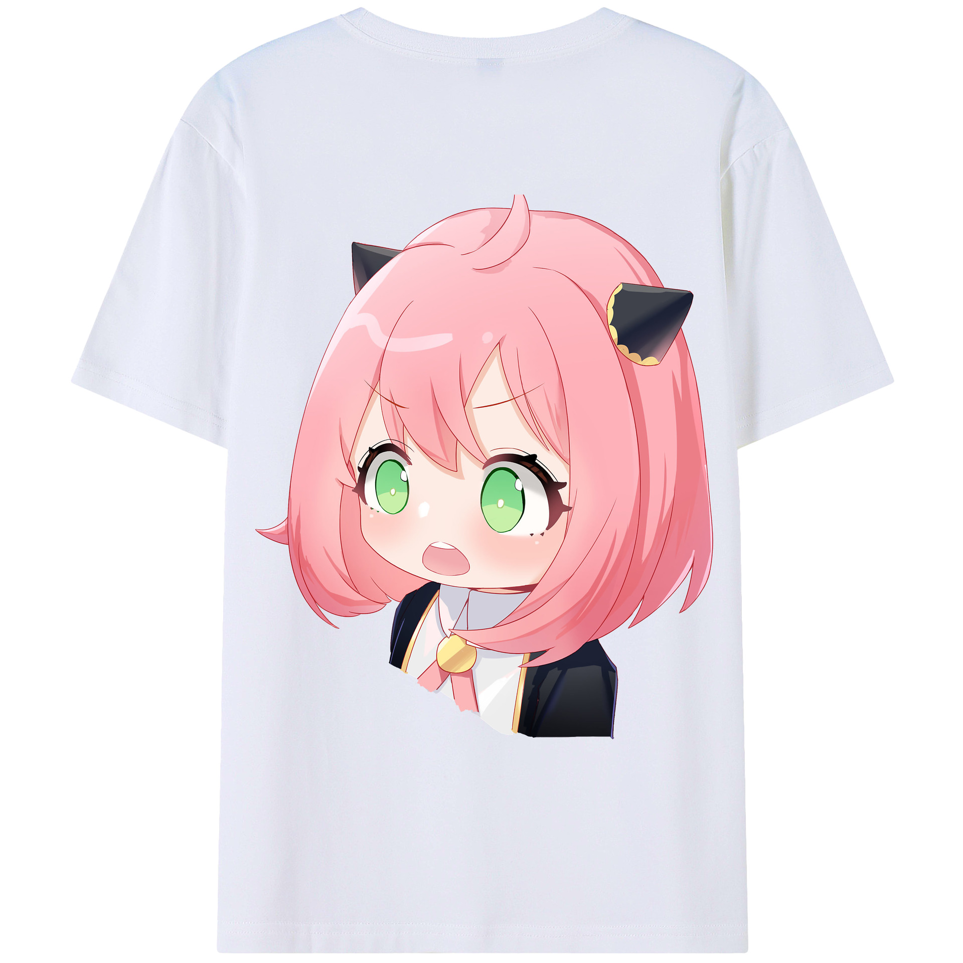 （画像用） SPY×FAMILY间谍家家酒 綿100％ メンズ半袖Tシャツ（バックプリント） 通気性