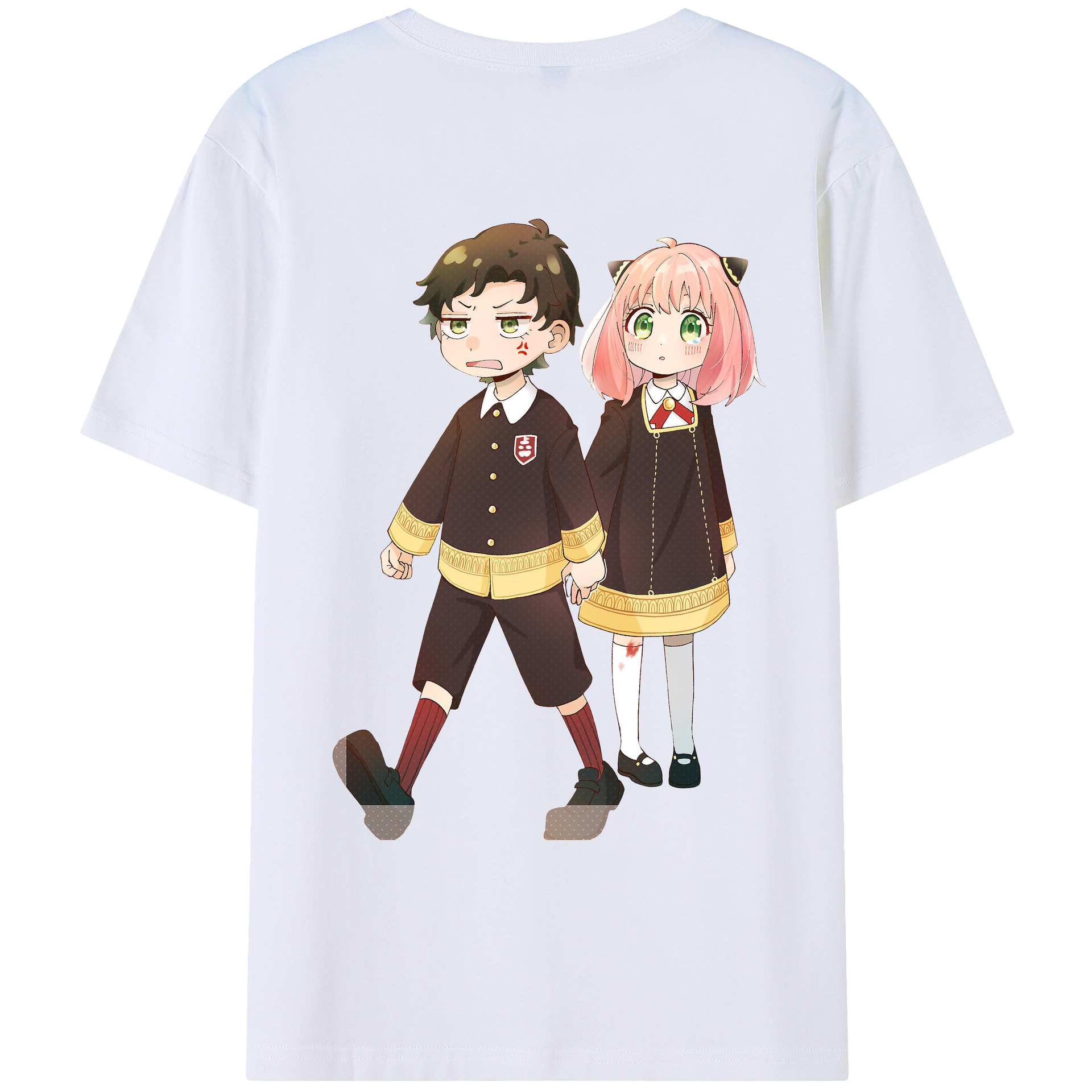 （画像用） SPY×FAMILY间谍家家酒 綿100％ メンズ半袖Tシャツ（バックプリント） 通気性