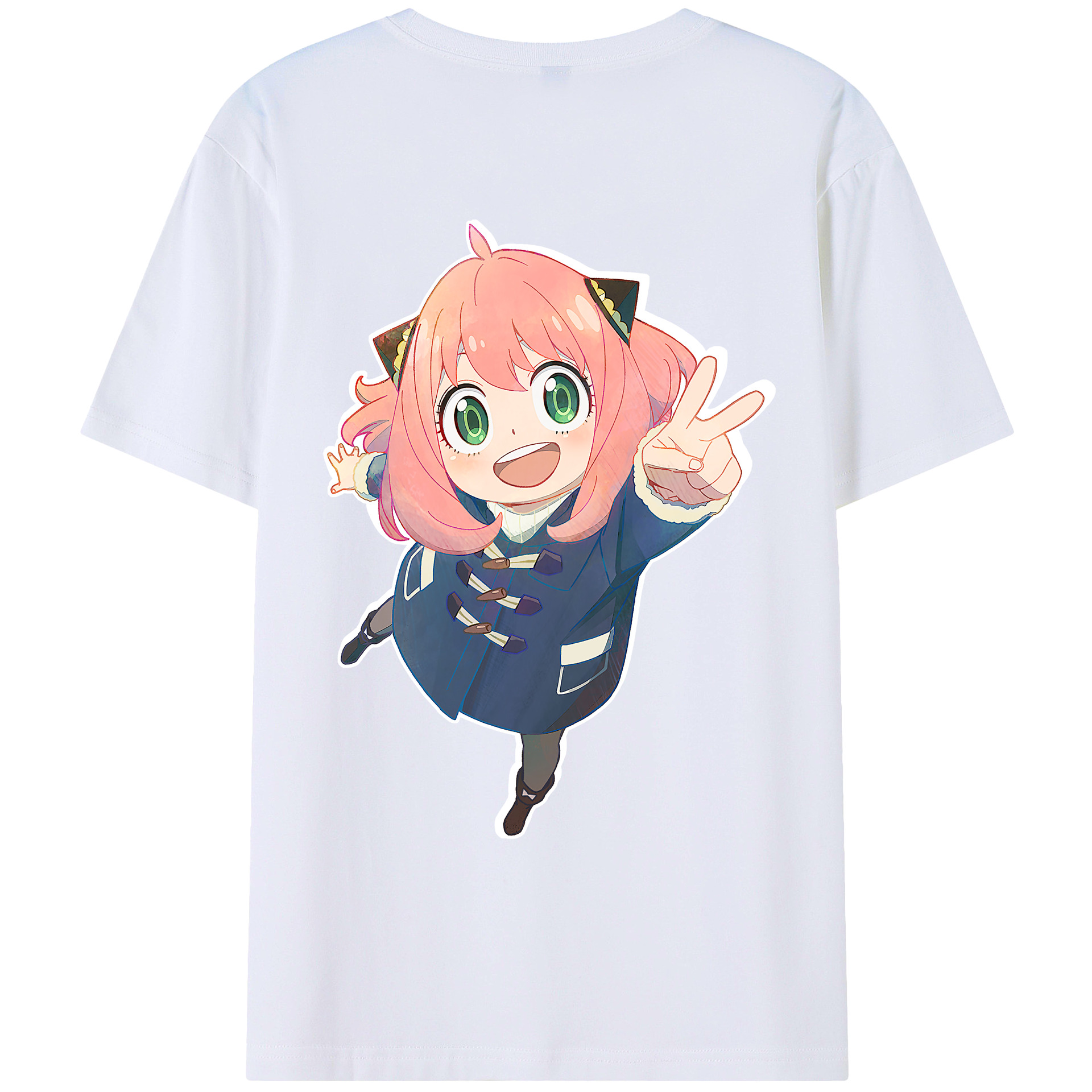 （画像用） SPY×FAMILY间谍家家酒 綿100％ メンズ半袖Tシャツ（バックプリント） 通気性