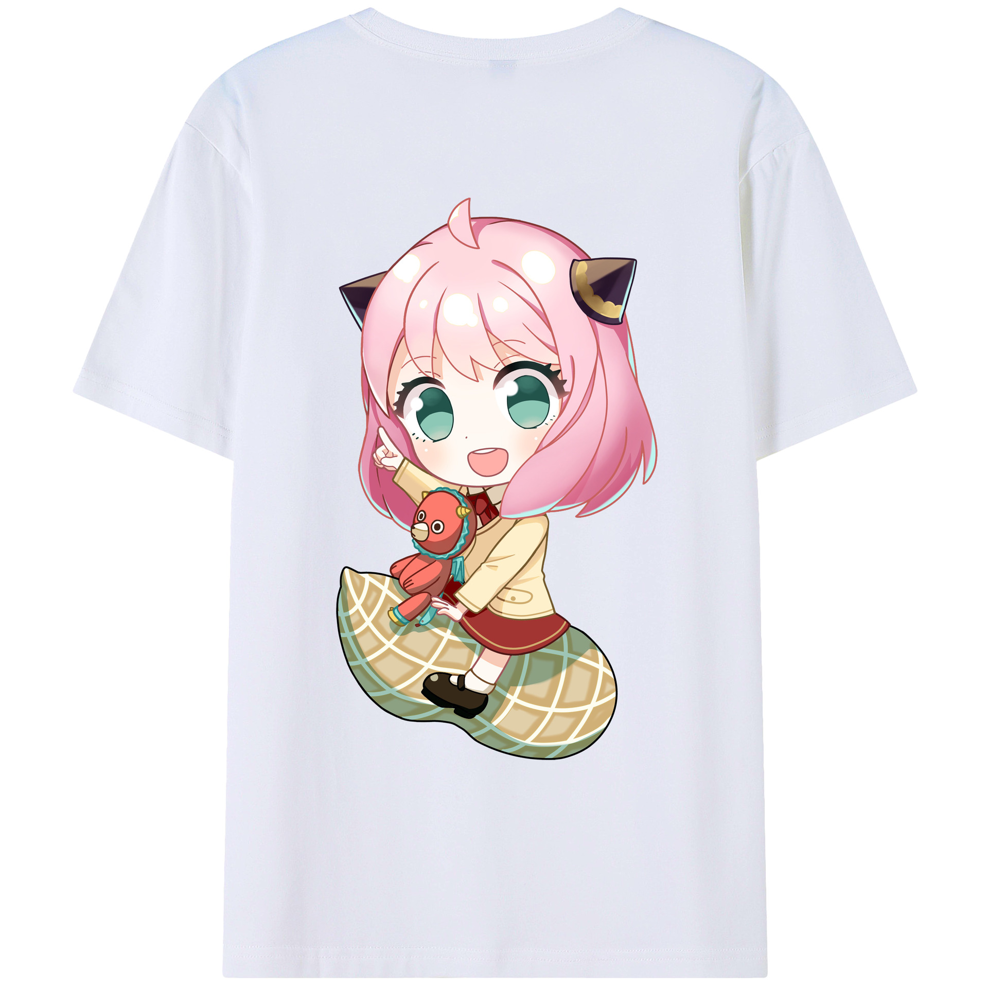 （画像用） SPY×FAMILY间谍家家酒 綿100％ メンズ半袖Tシャツ（バックプリント） 通気性