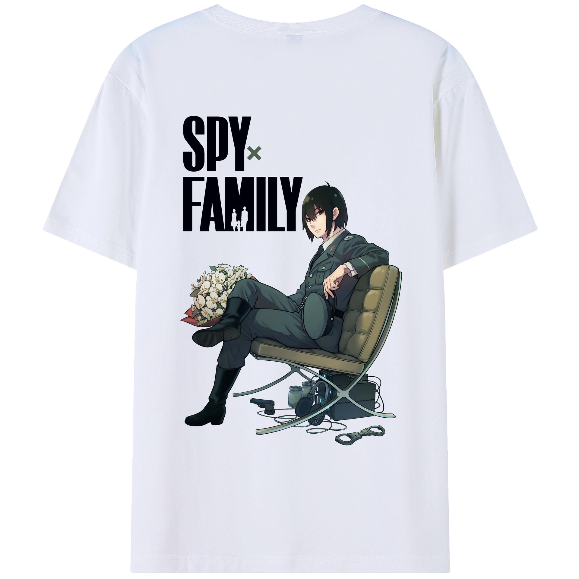 （画像用） SPY×FAMILY间谍家家酒 綿100％ メンズ半袖Tシャツ（バックプリント） 通気性