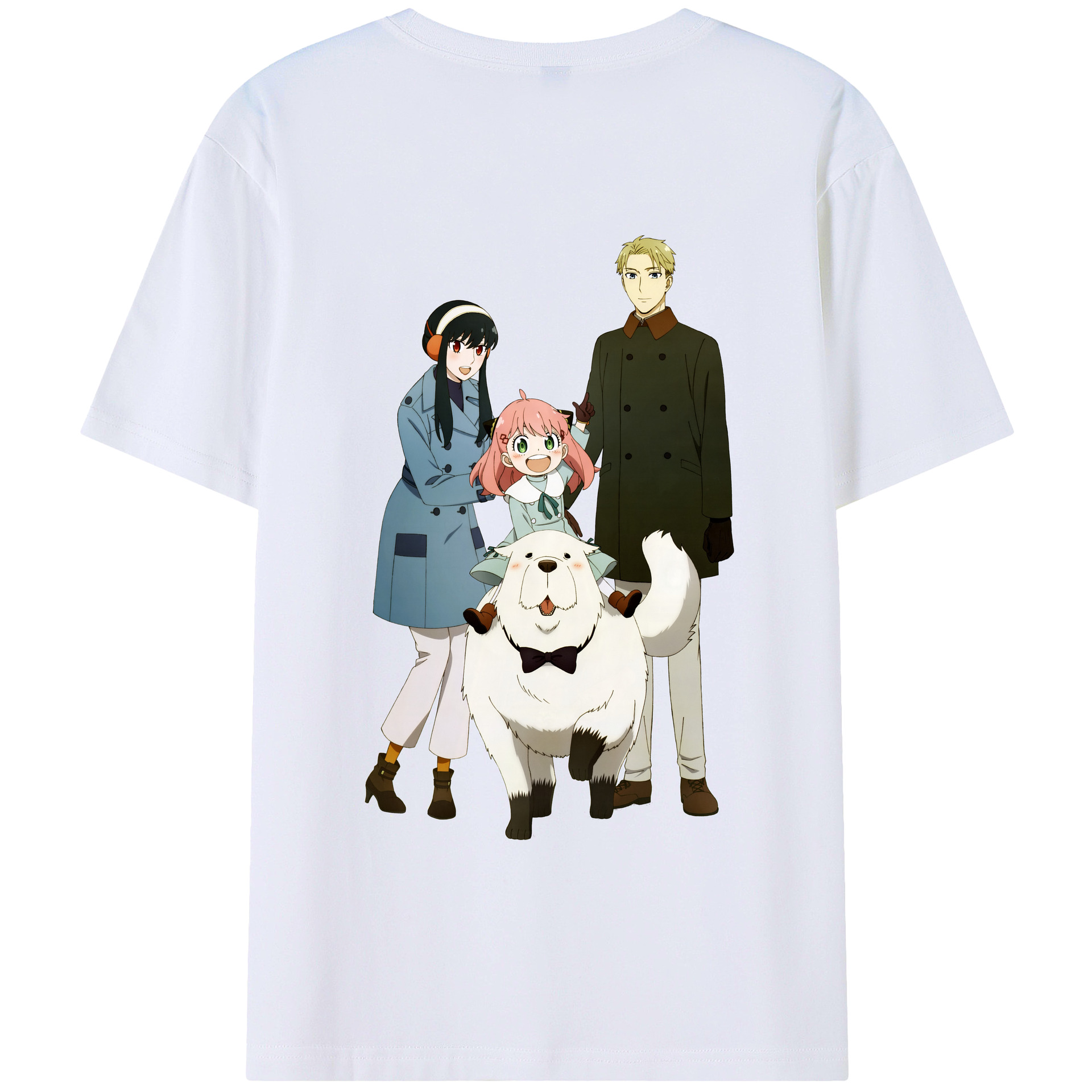 （画像用） SPY×FAMILY间谍家家酒 綿100％ メンズ半袖Tシャツ（バックプリント） 通気性