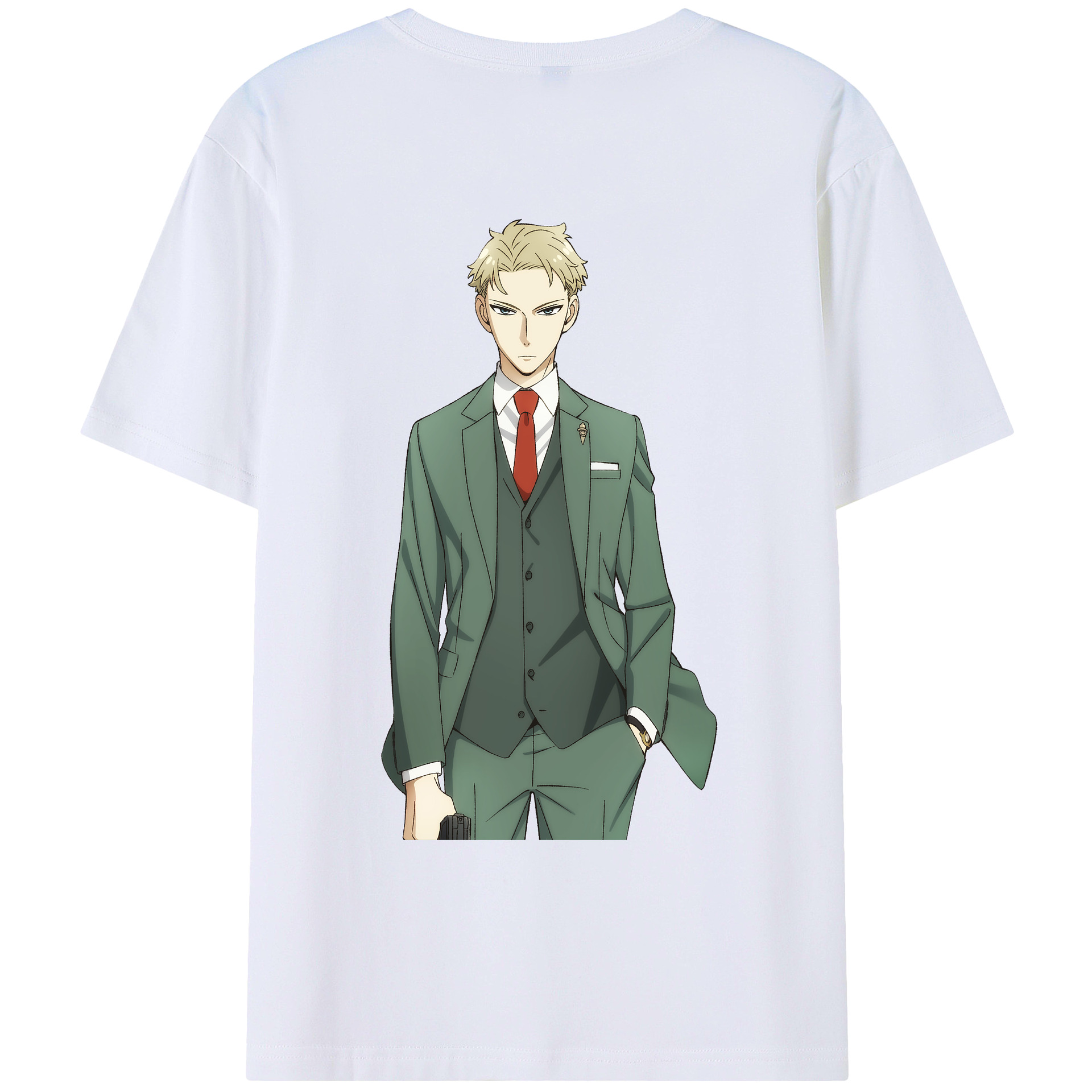 （画像用） SPY×FAMILY间谍家家酒 綿100％ メンズ半袖Tシャツ（バックプリント） 通気性