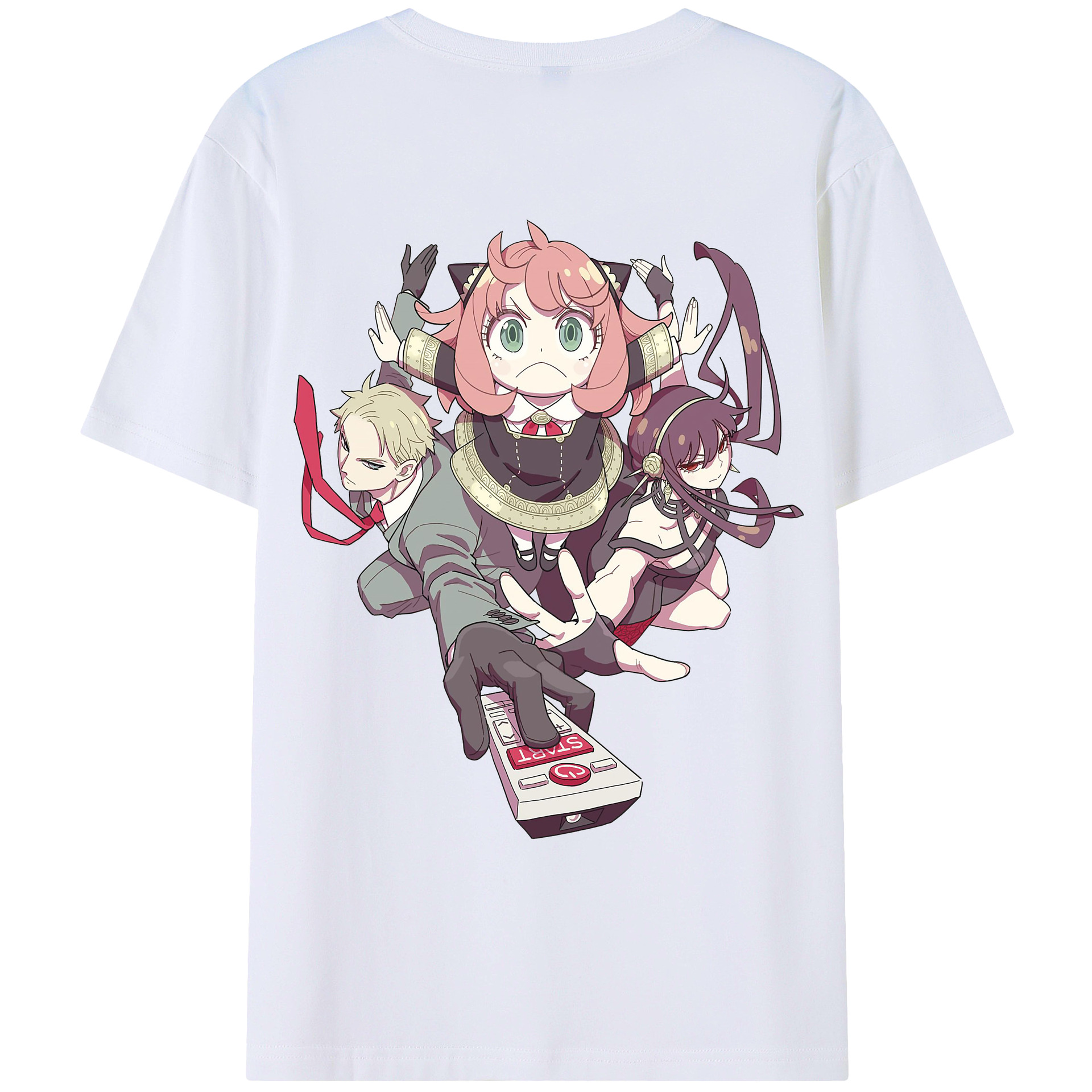 （画像用） SPY×FAMILY间谍家家酒 綿100％ メンズ半袖Tシャツ（バックプリント） 通気性