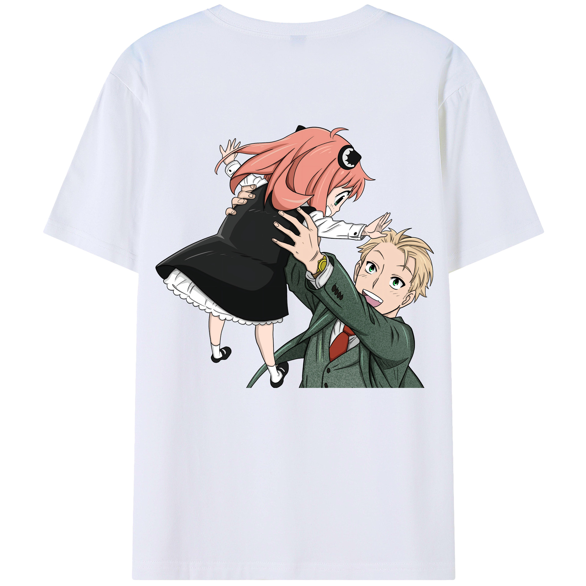 （画像用） SPY×FAMILY间谍家家酒 綿100％ メンズ半袖Tシャツ（バックプリント） 通気性