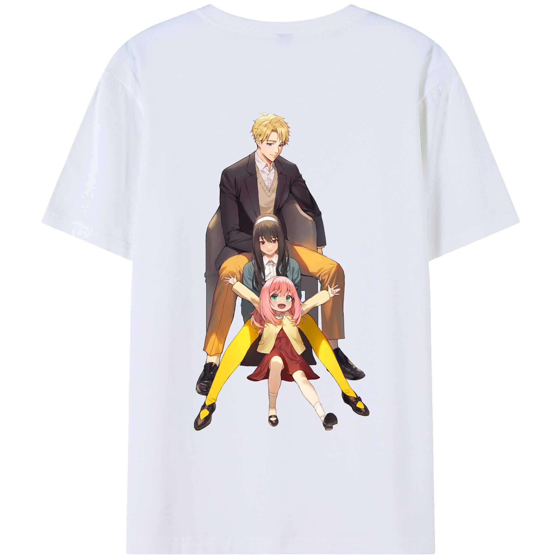 （画像用） SPY×FAMILY间谍家家酒 綿100％ メンズ半袖Tシャツ（バックプリント） 通気性