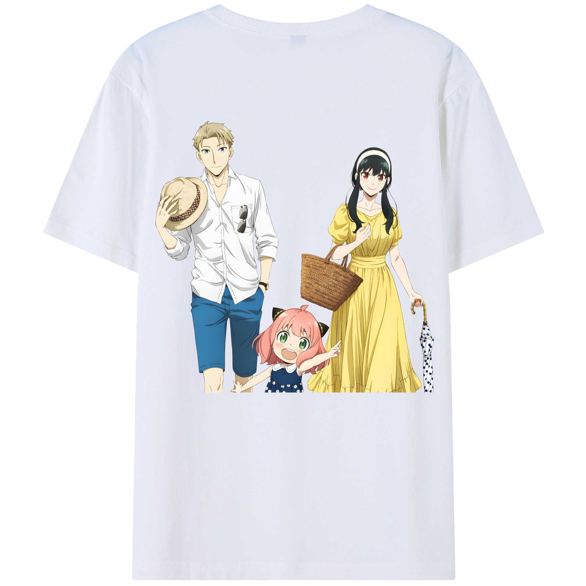（画像用） SPY×FAMILY间谍家家酒 綿100％ メンズ半袖Tシャツ（バックプリント） 通気性