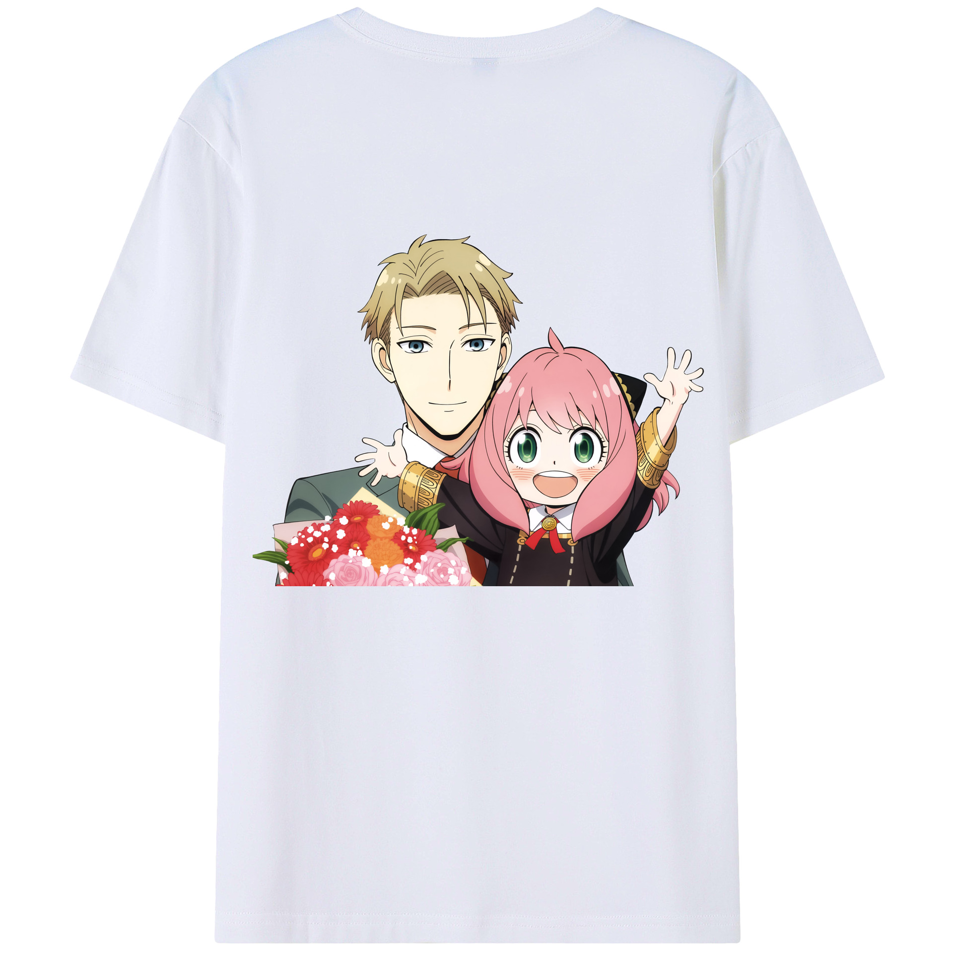 （画像用） SPY×FAMILY间谍家家酒 綿100％ メンズ半袖Tシャツ（バックプリント） 通気性